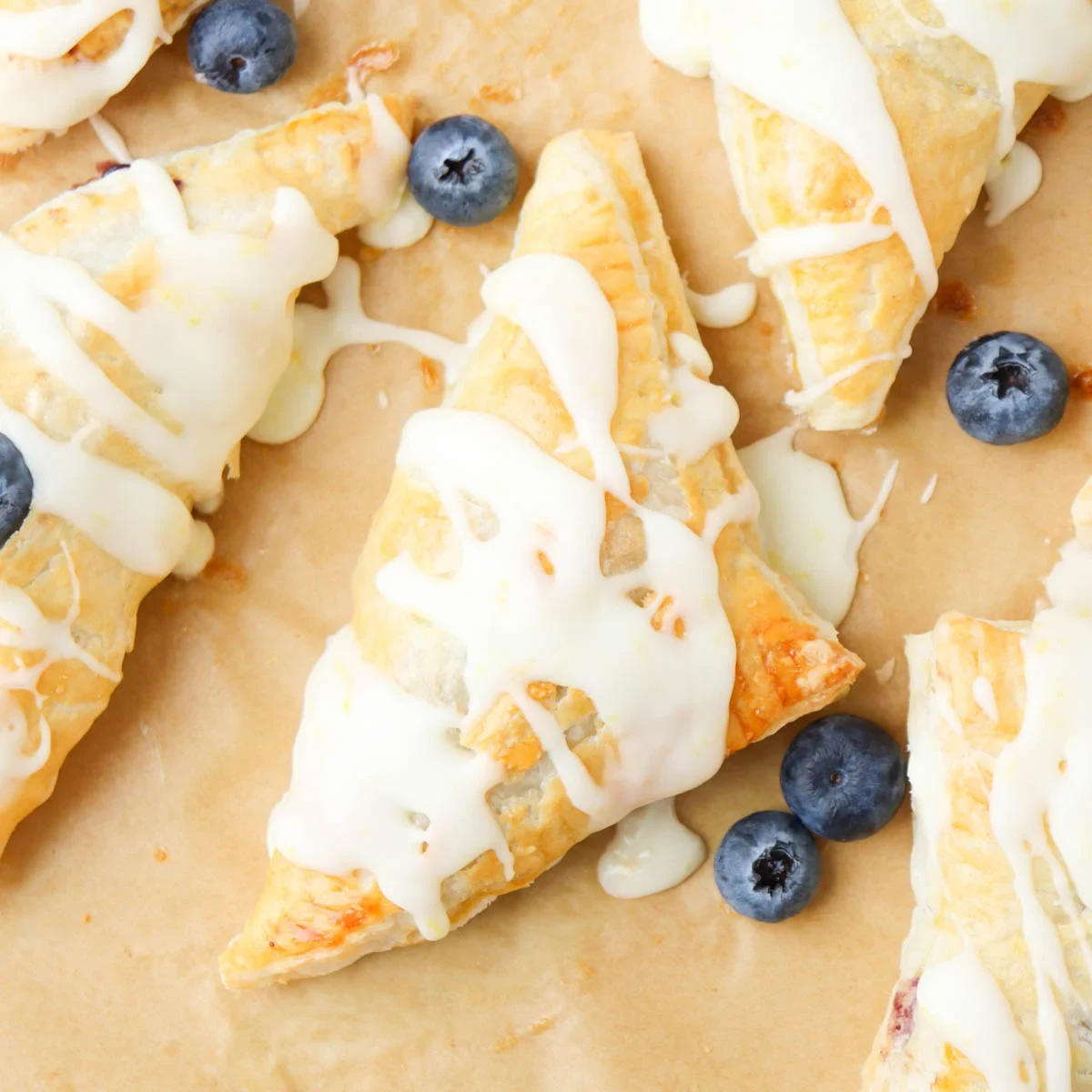 Puff Pastry Blueberry Turnovers