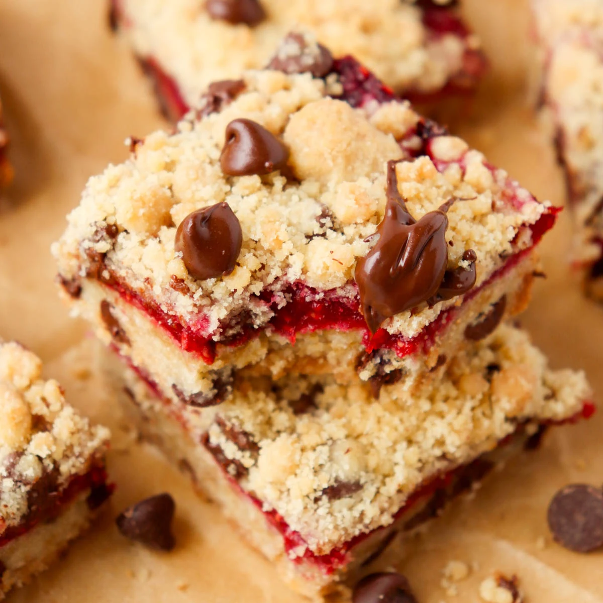 Raspberry Chocolate Chip Bars