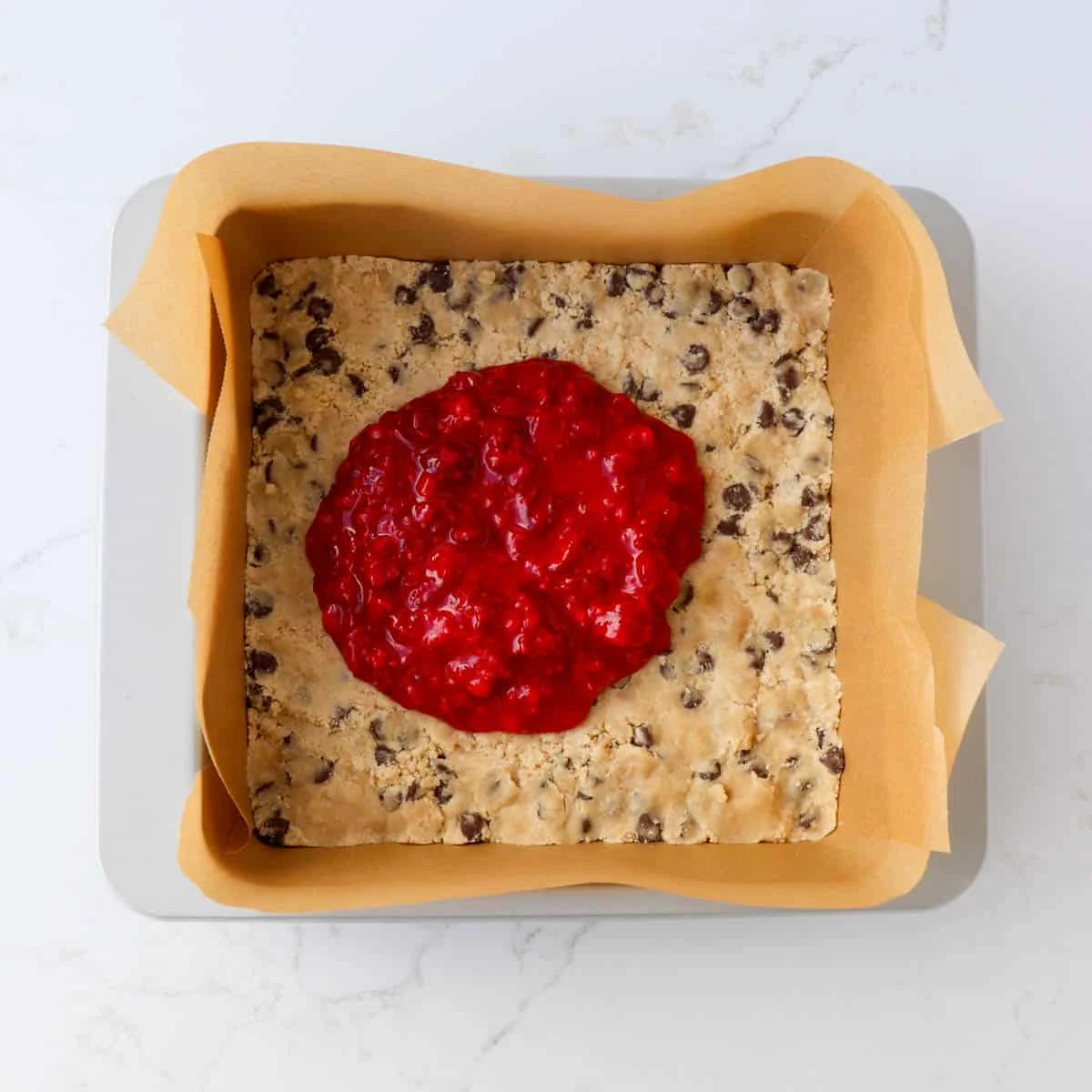 Raspberry Chocolate Chip Bars