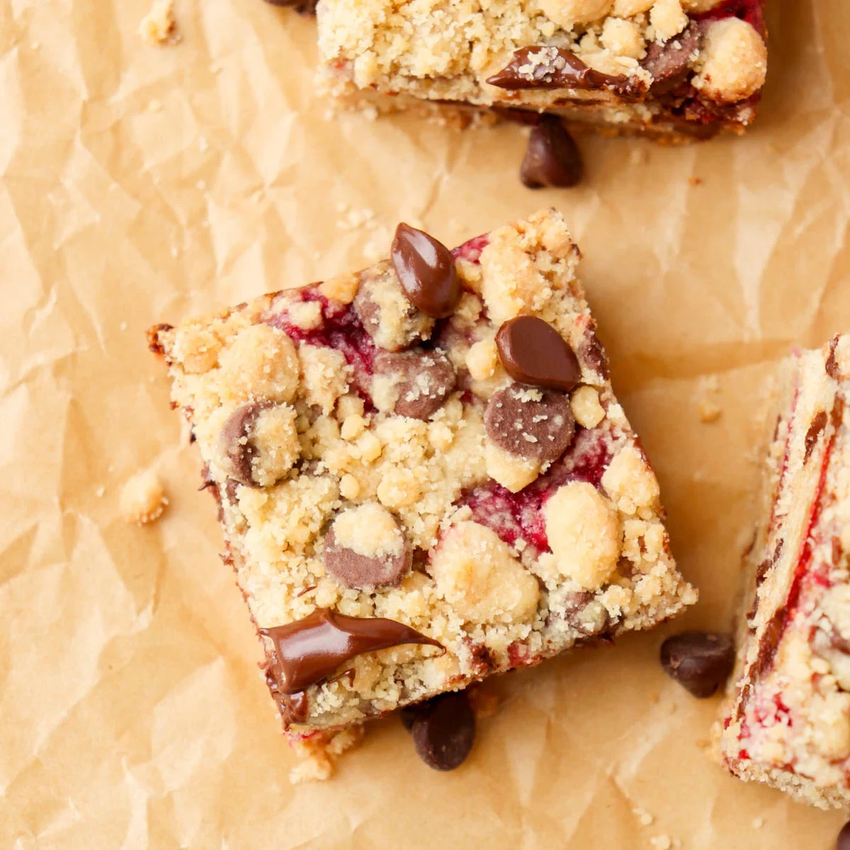 Raspberry Chocolate Chip Bars