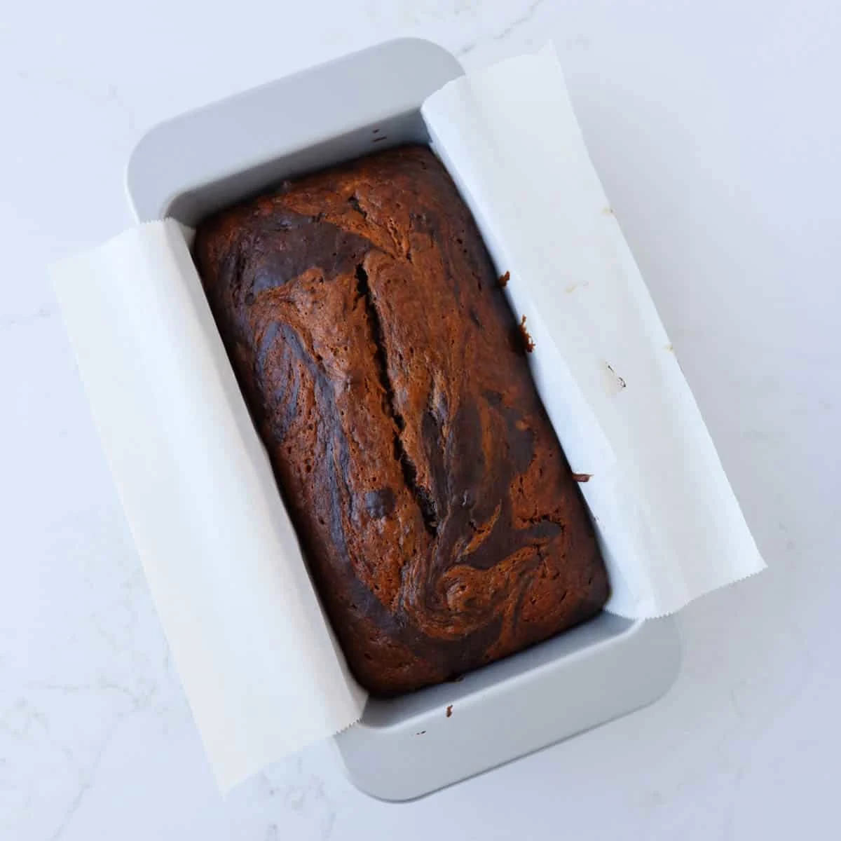 Chocolate Marbled Banana Bread