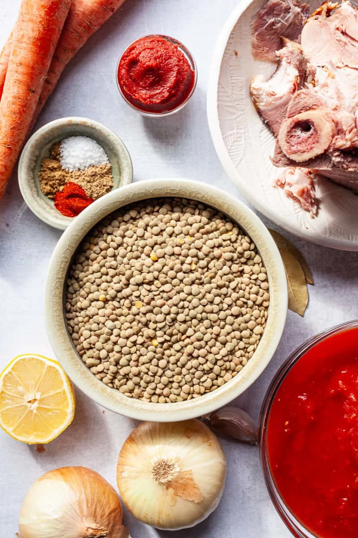 Classic Lentil Soup (with Ham Bone)