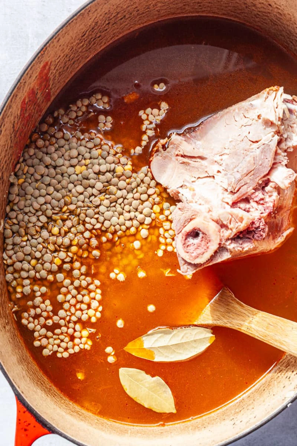 Classic Lentil Soup (with Ham Bone)