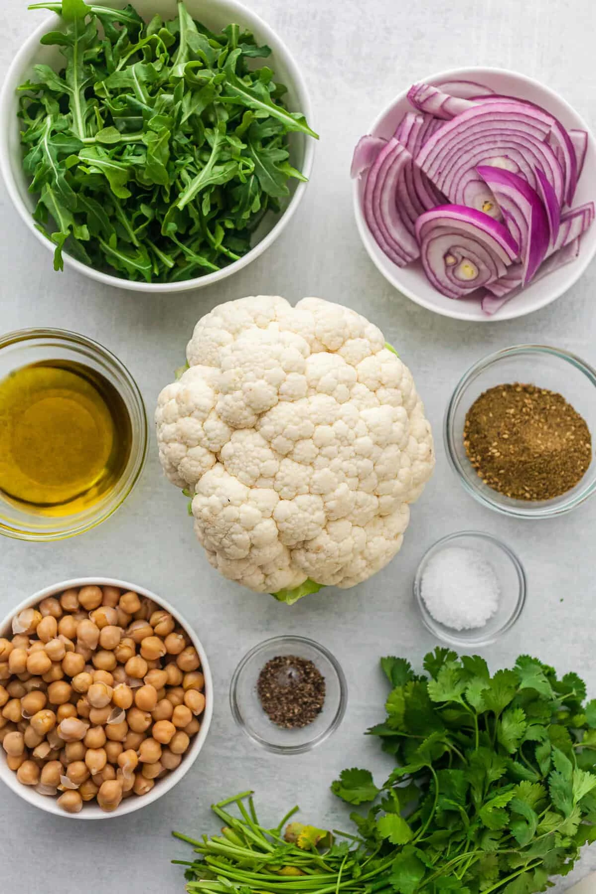 Roasted Cauliflower and Chickpea Salad