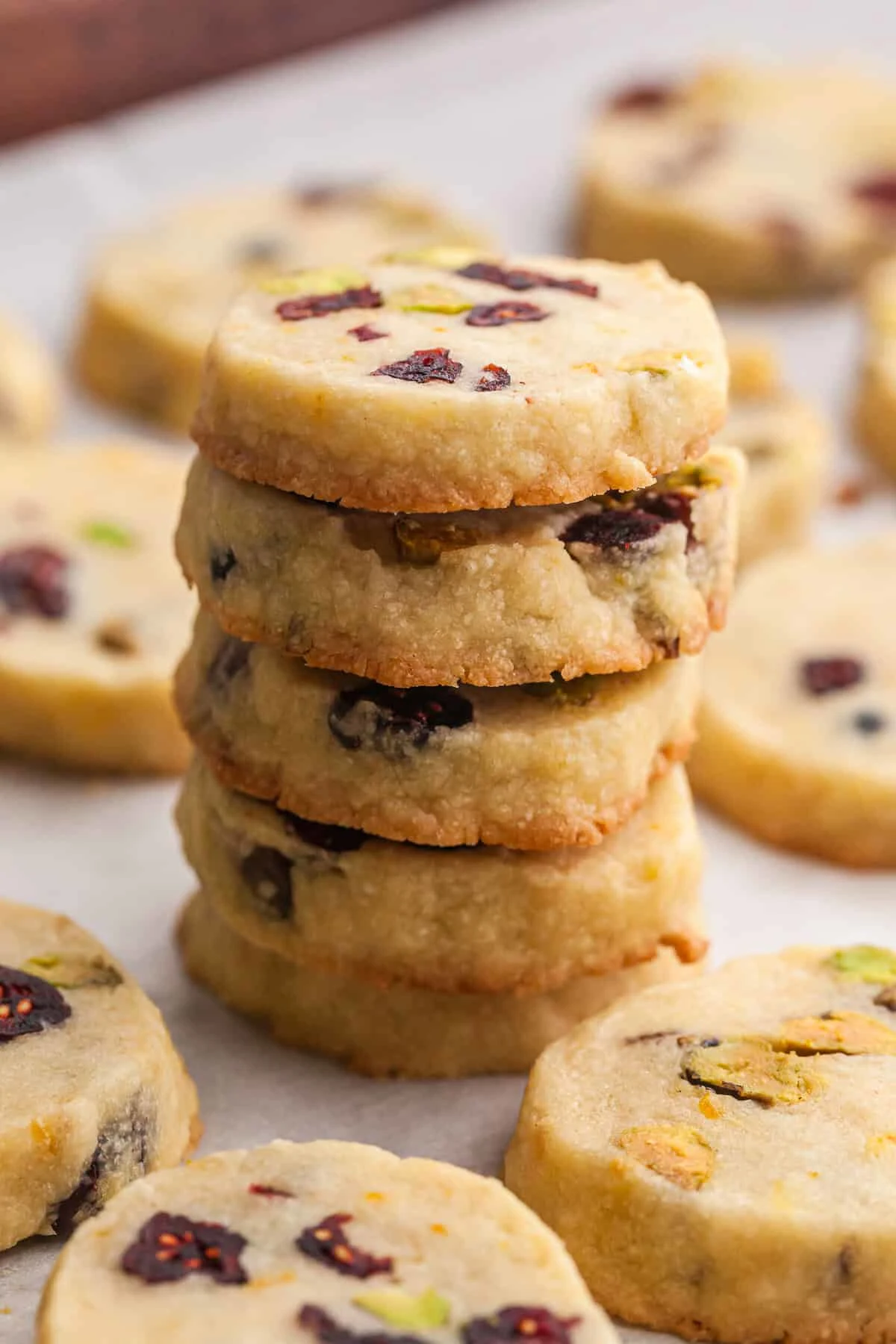 Cranberry and Pistachio Shortbread