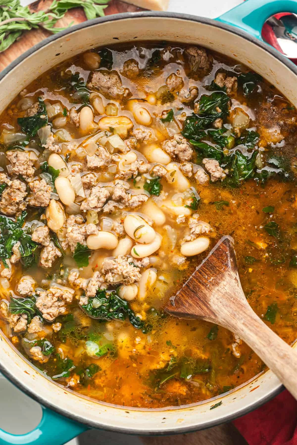 Sausage Kale and White Bean Soup