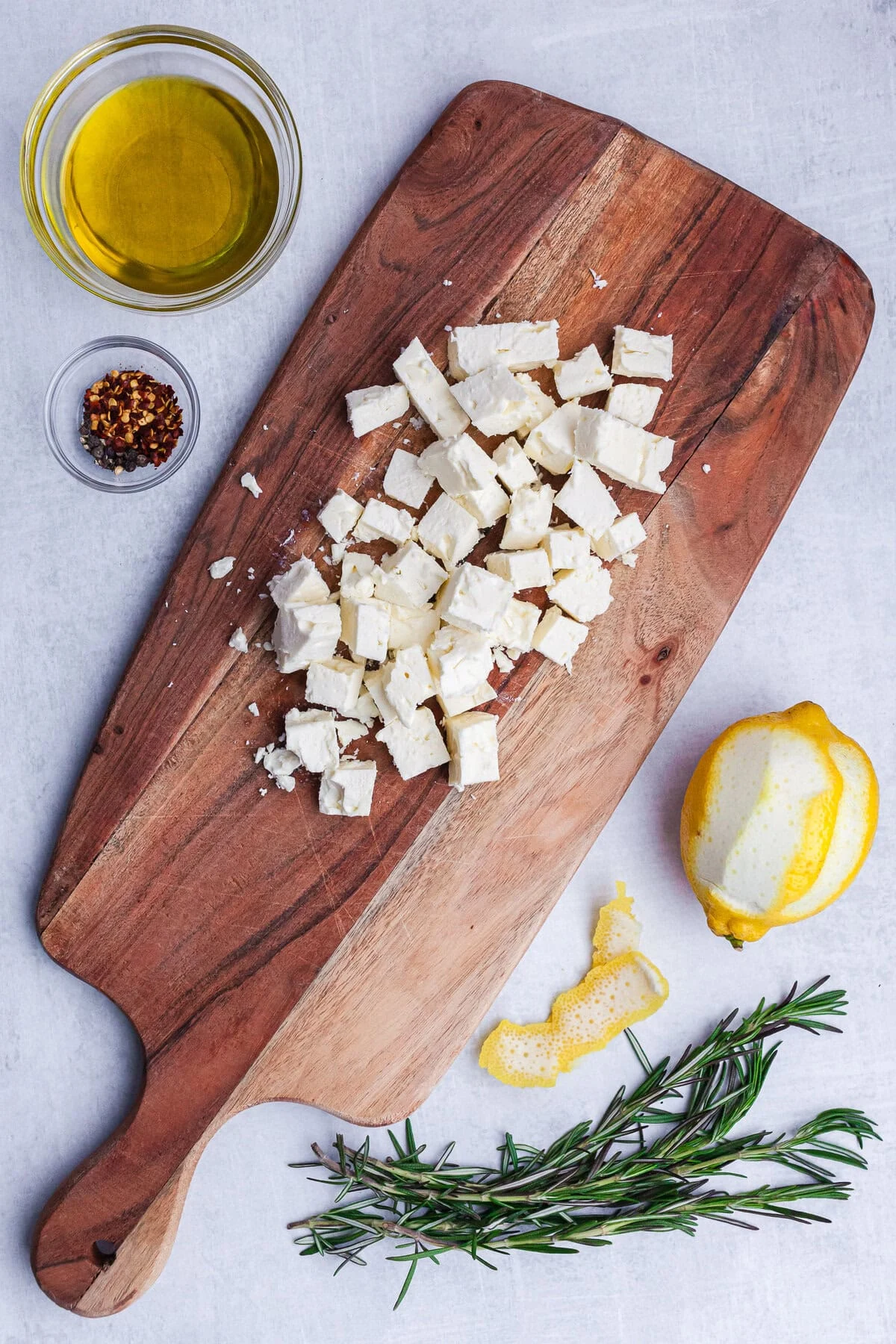 Marinated Feta With Oil, Lemon, and Rosemary
