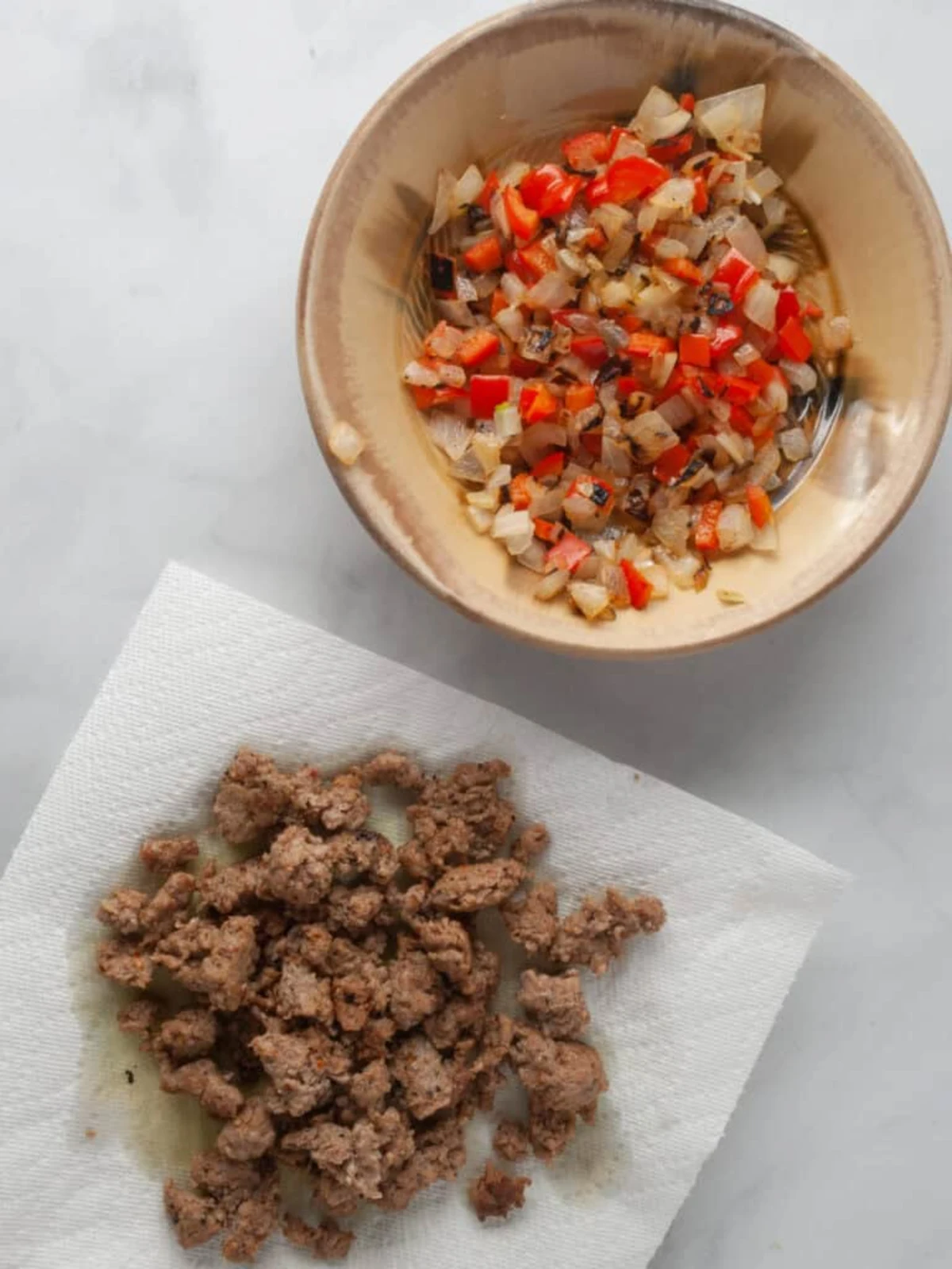 Lazy Quiche with Sausage, Onions, and Peppers