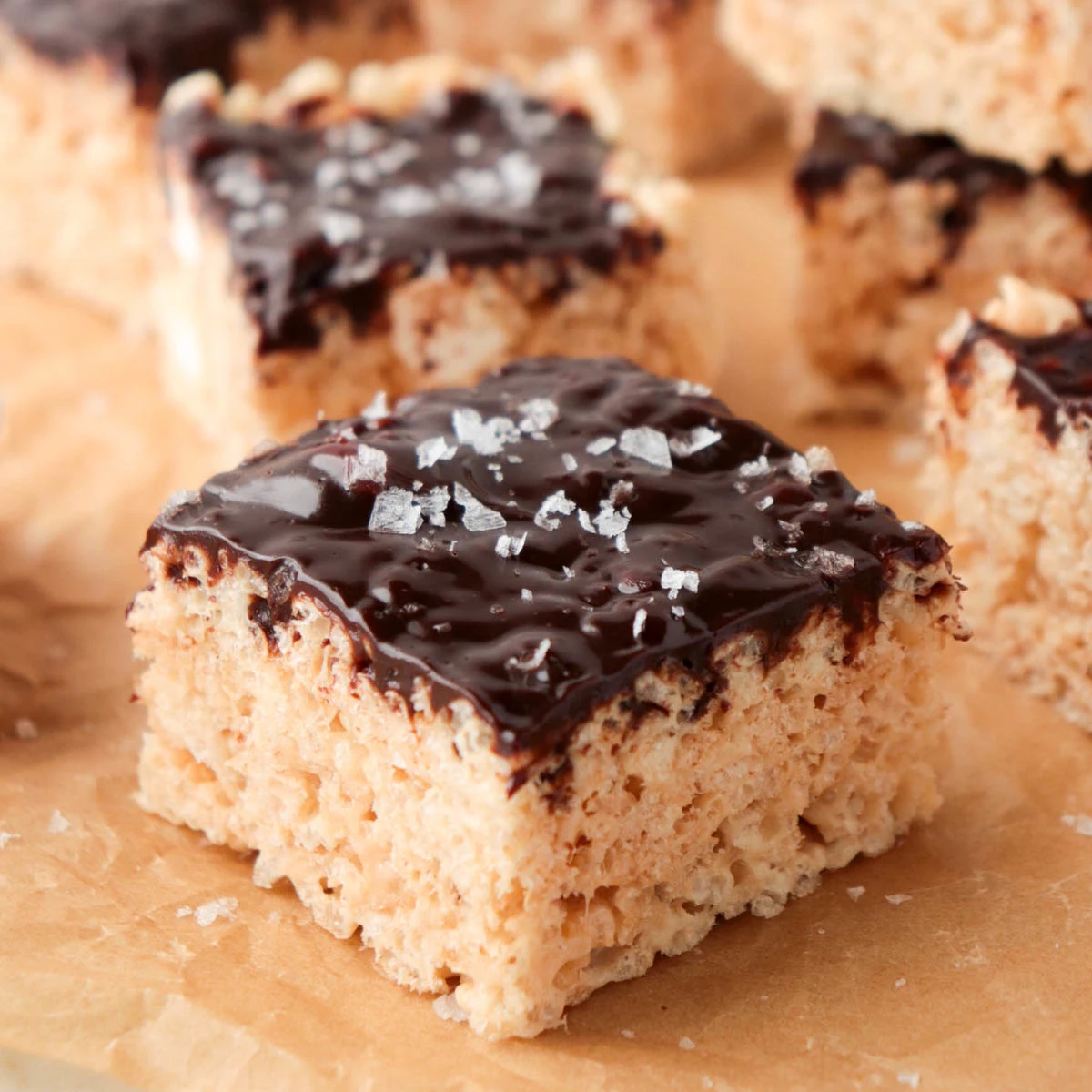 Salted Chocolate Rice Krispie Treats