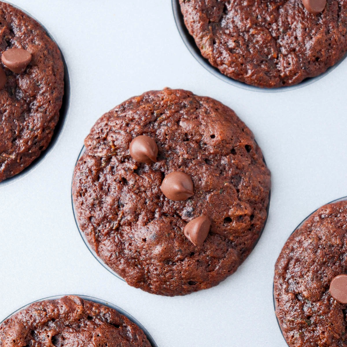 Double Chocolate Zucchini Muffins