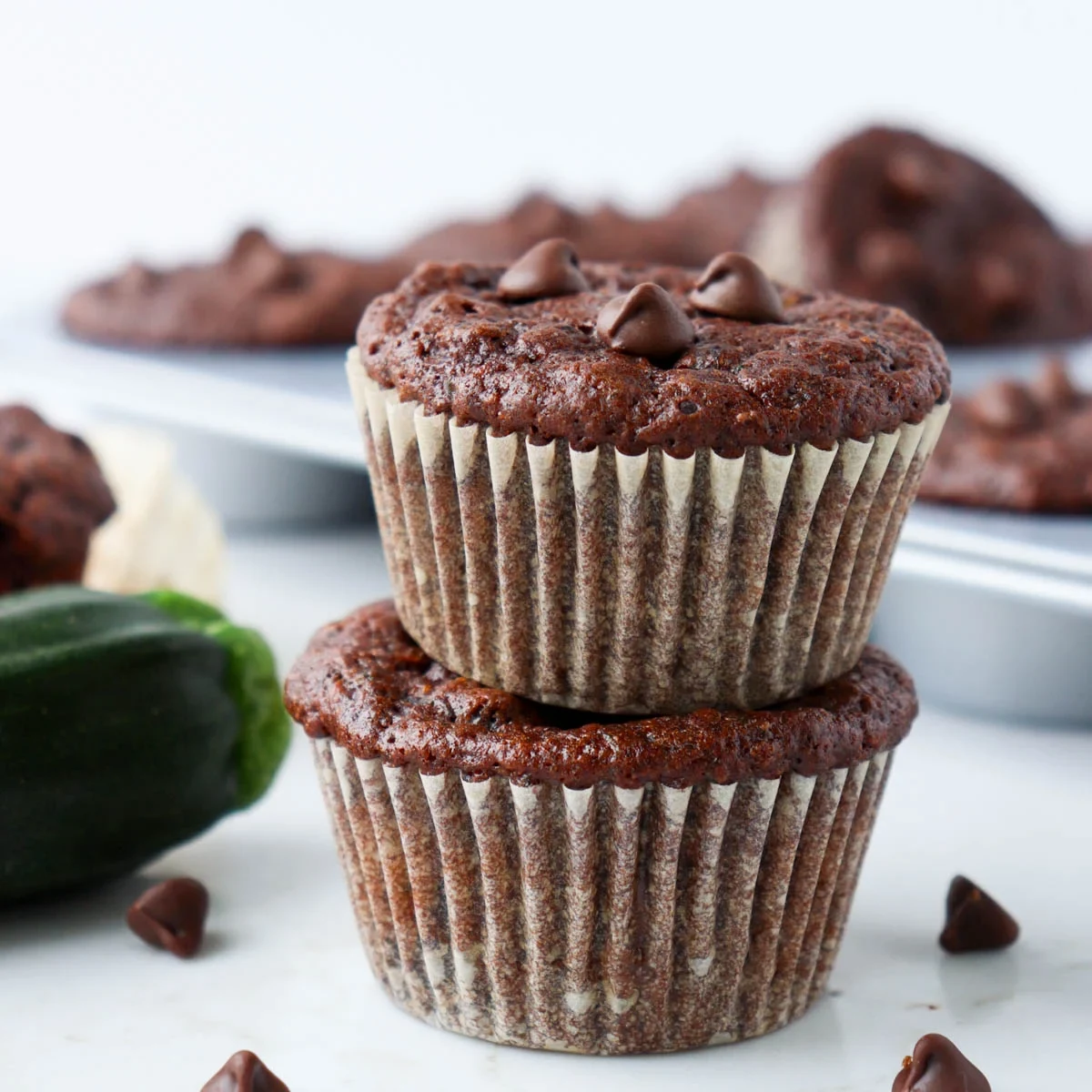 Double Chocolate Zucchini Muffins