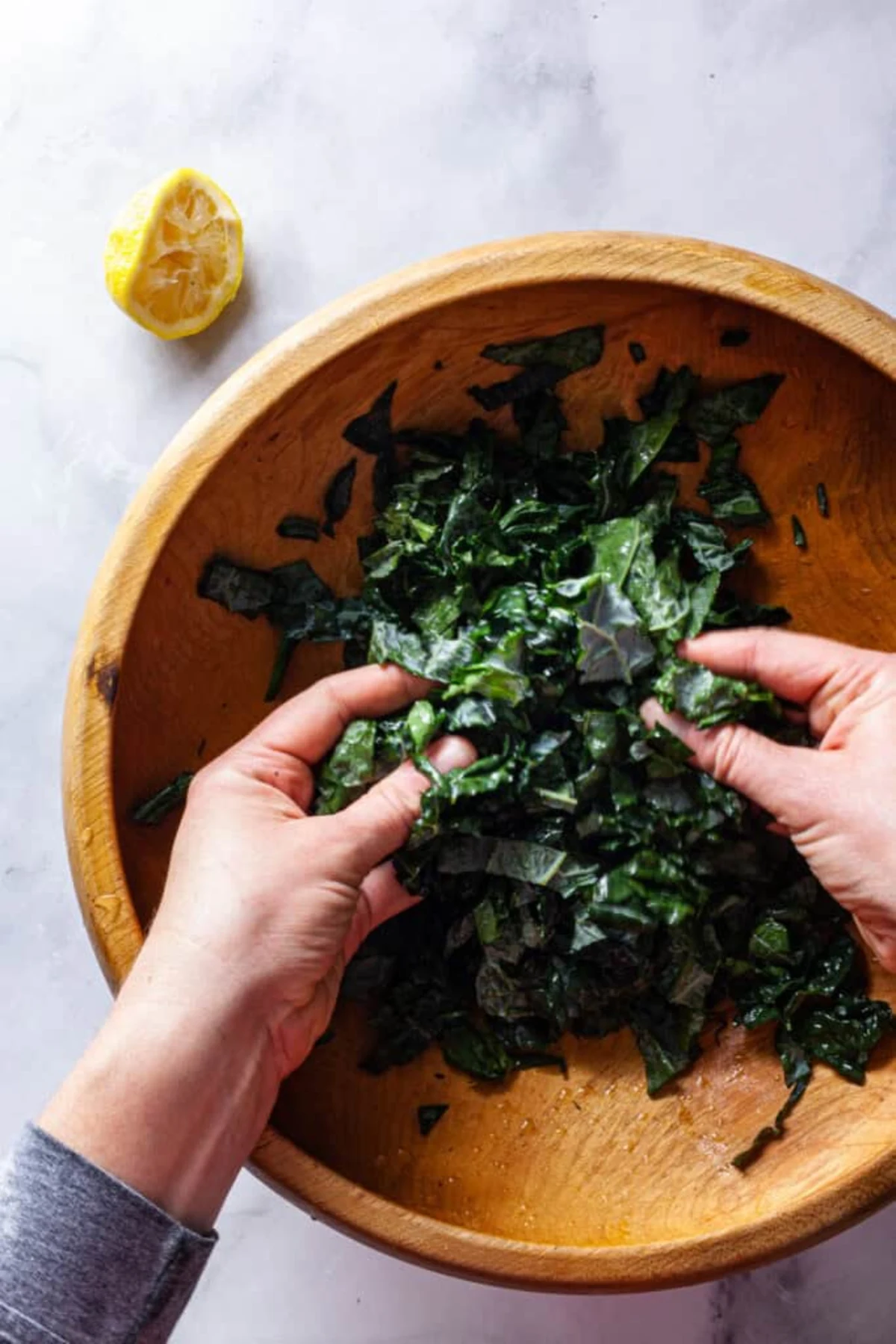 Kale and White Bean Salad with Pesto Dressing