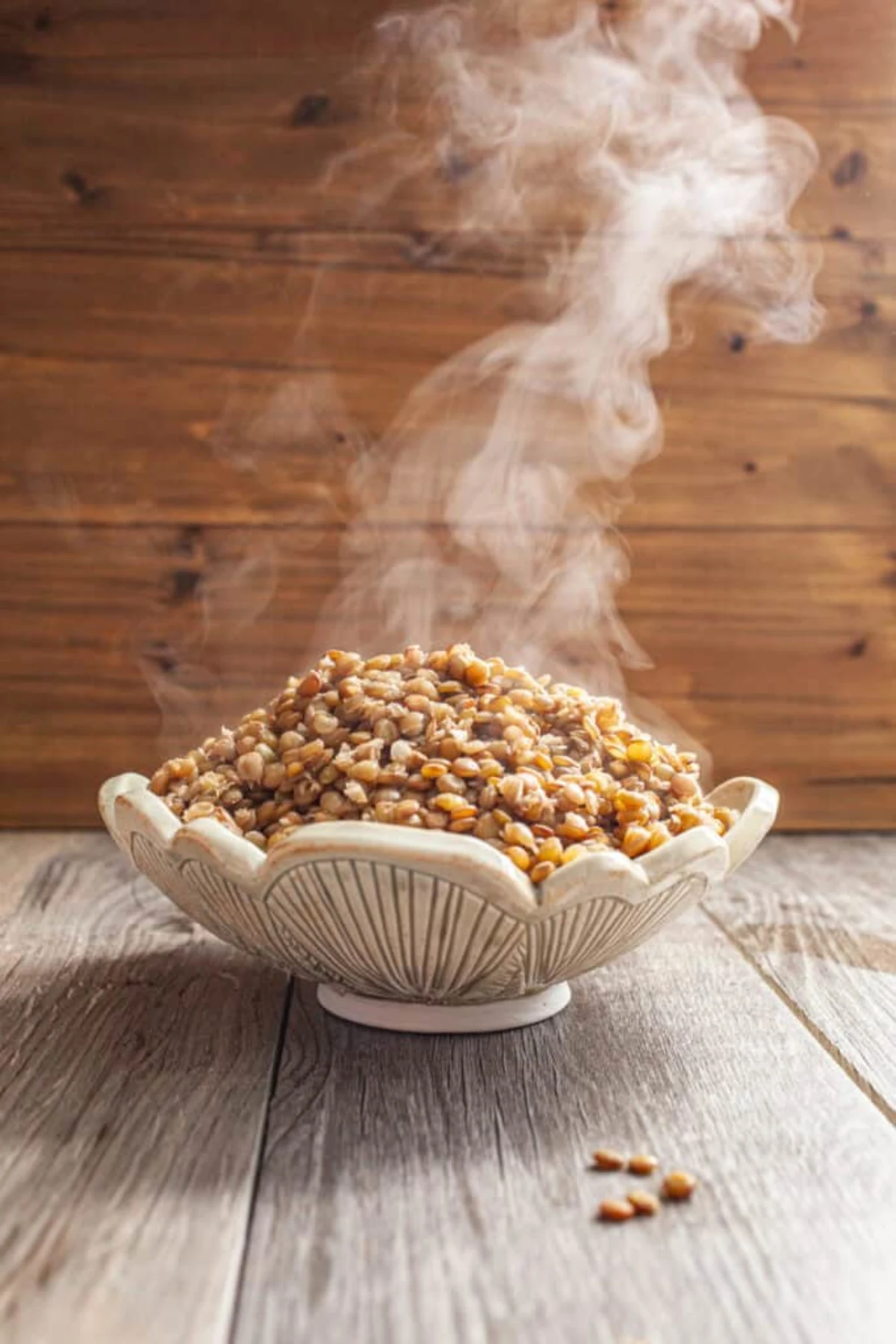 Broccoli Lentil Salad with Anchovy Salad Dressing