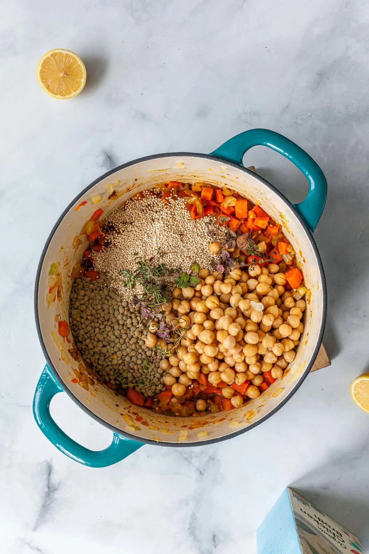 Lemony Lentil and Chickpea Soup