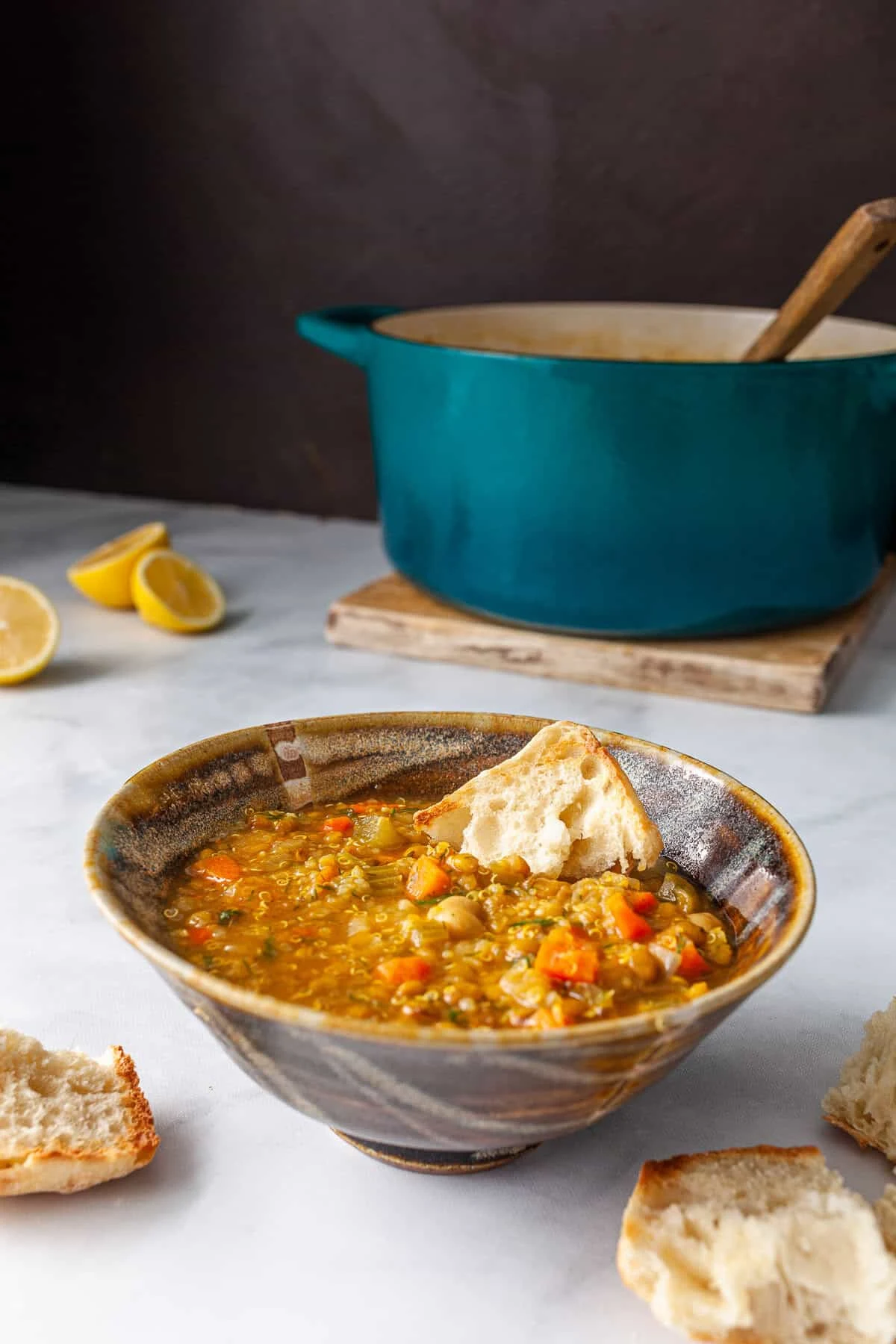 Lemony Lentil and Chickpea Soup