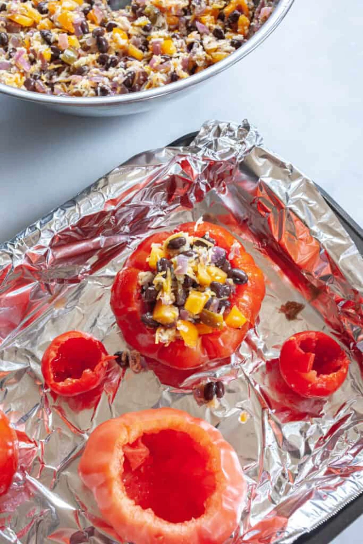Southwestern Black Bean Stuffed Tomatoes