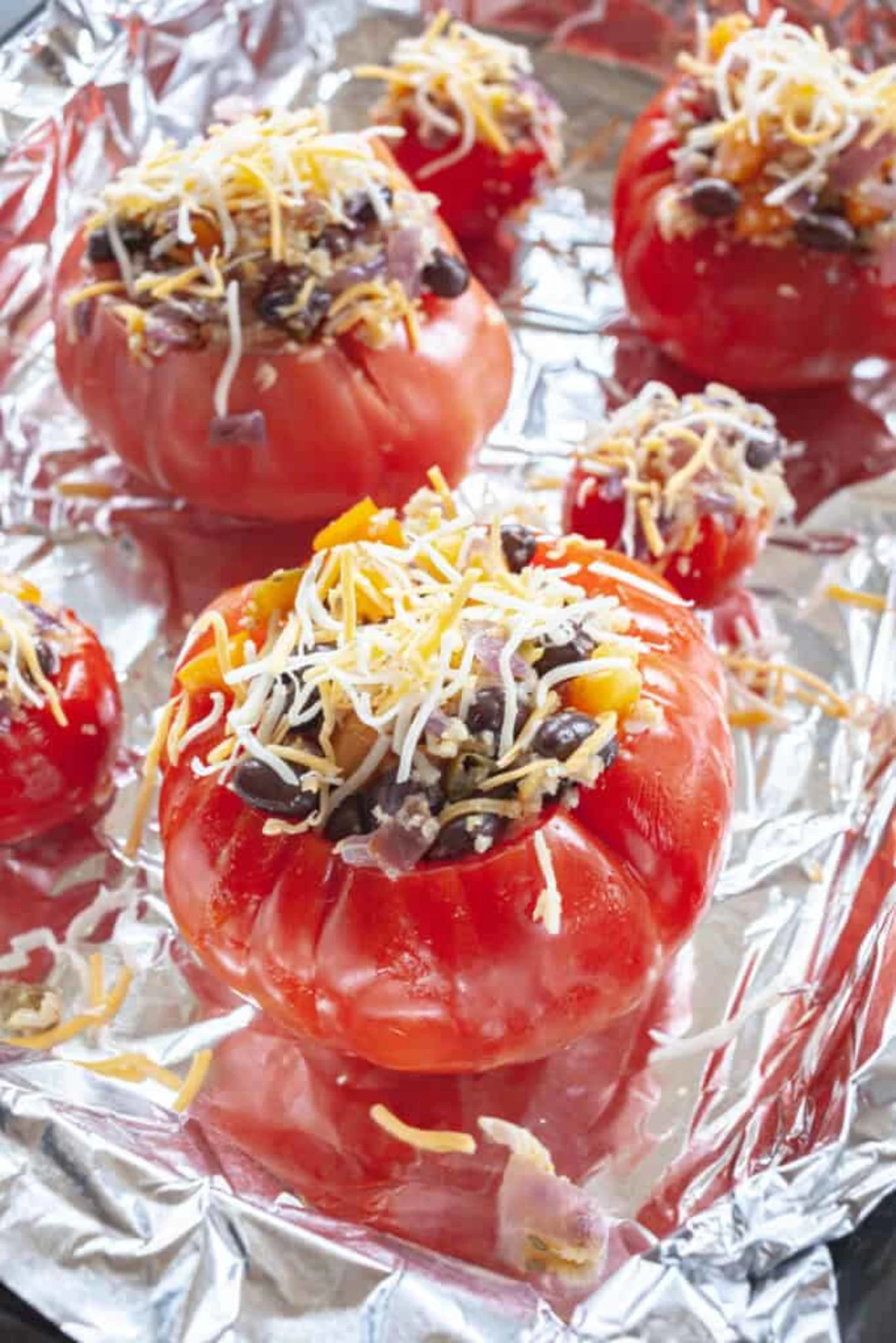 Southwestern Black Bean Stuffed Tomatoes