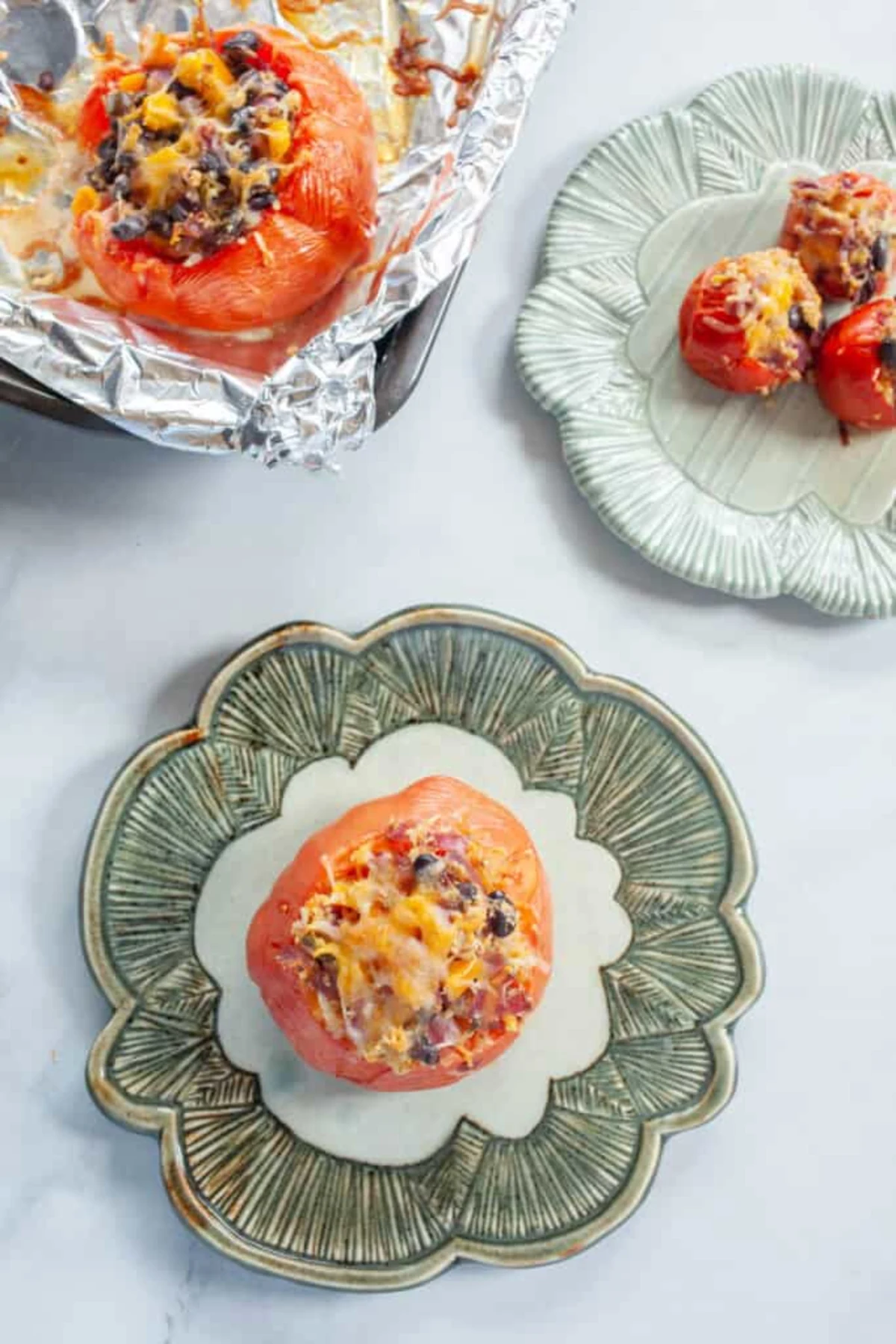 Southwestern Black Bean Stuffed Tomatoes
