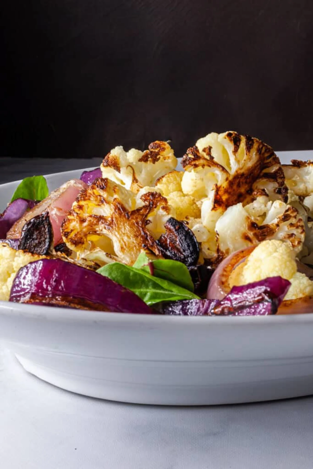 Roasted Cauliflower with Tahini and Dates
