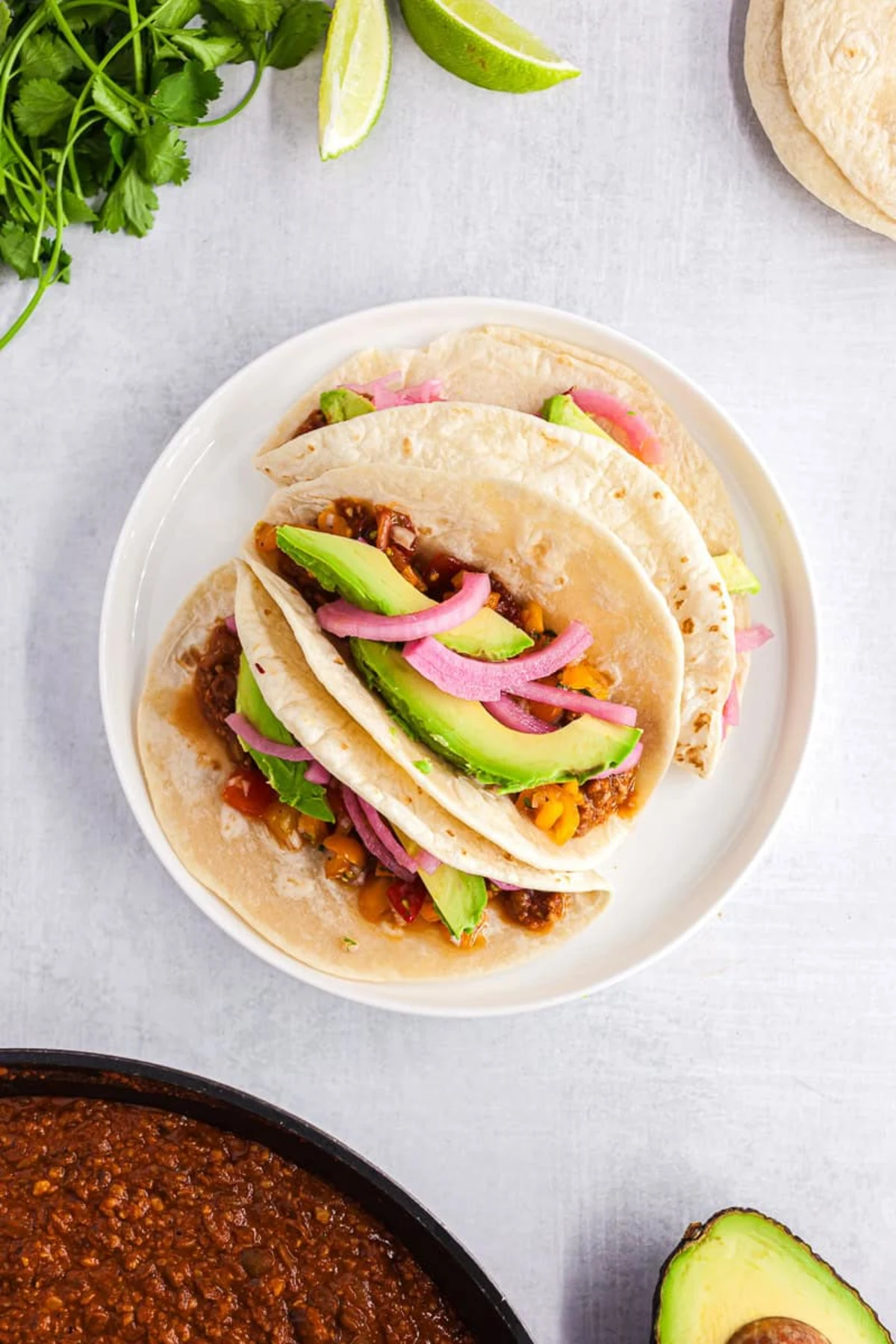 Lentil Tacos (Easy Vegan Green Tacos)