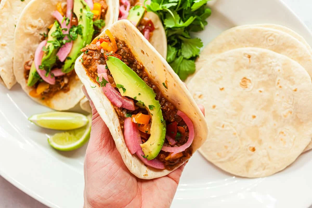 Lentil Tacos (Easy Vegan Green Tacos)