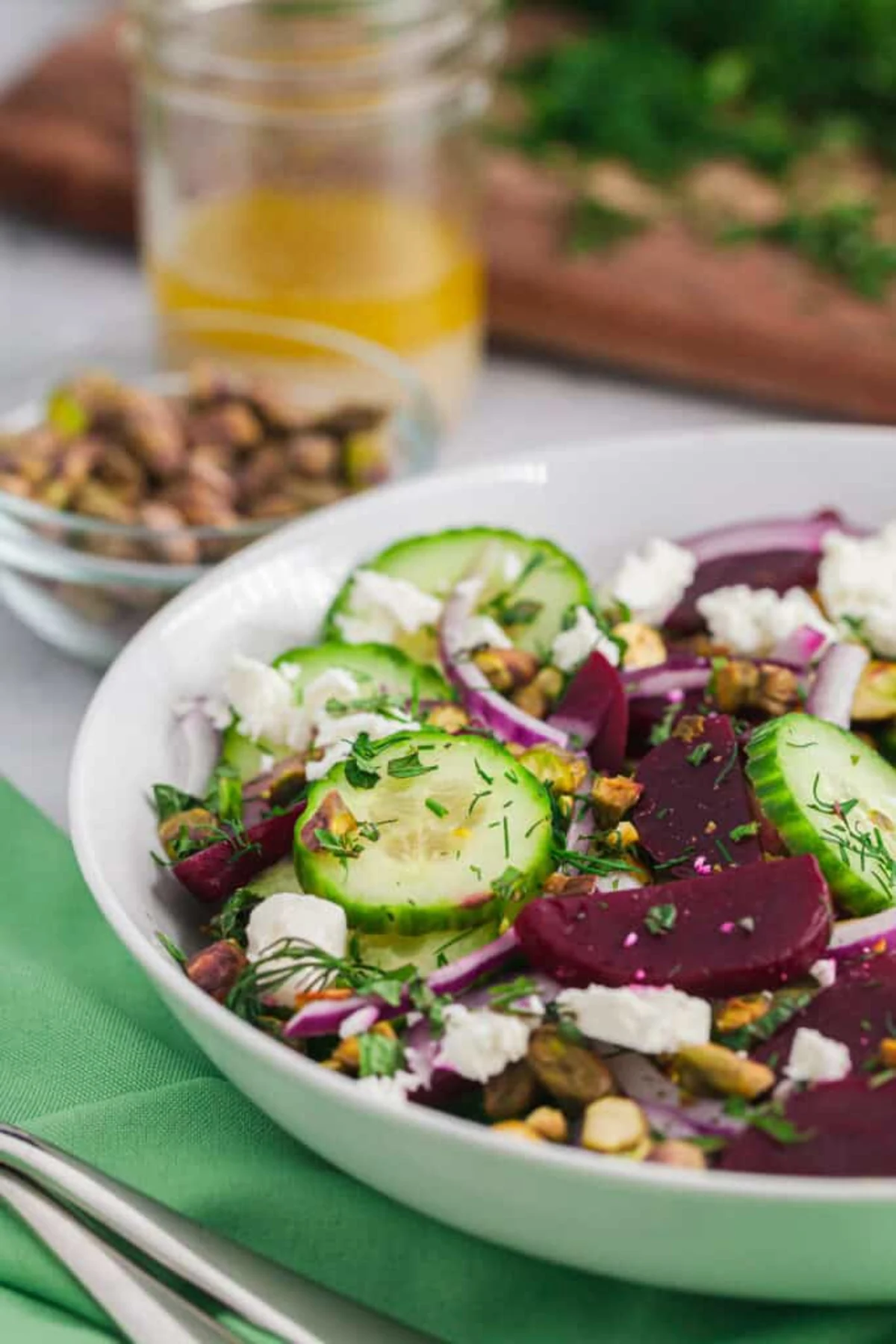 Beets and Cucumber Salad with White Beans