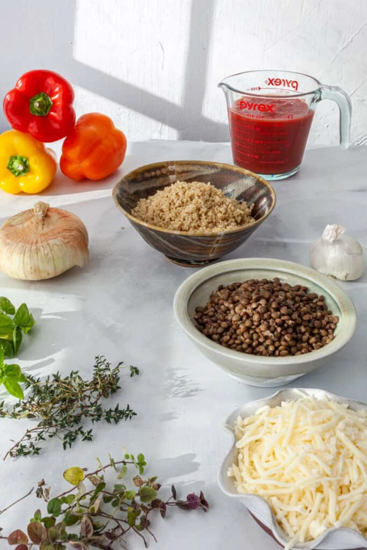 Lentil Stuffed Peppers