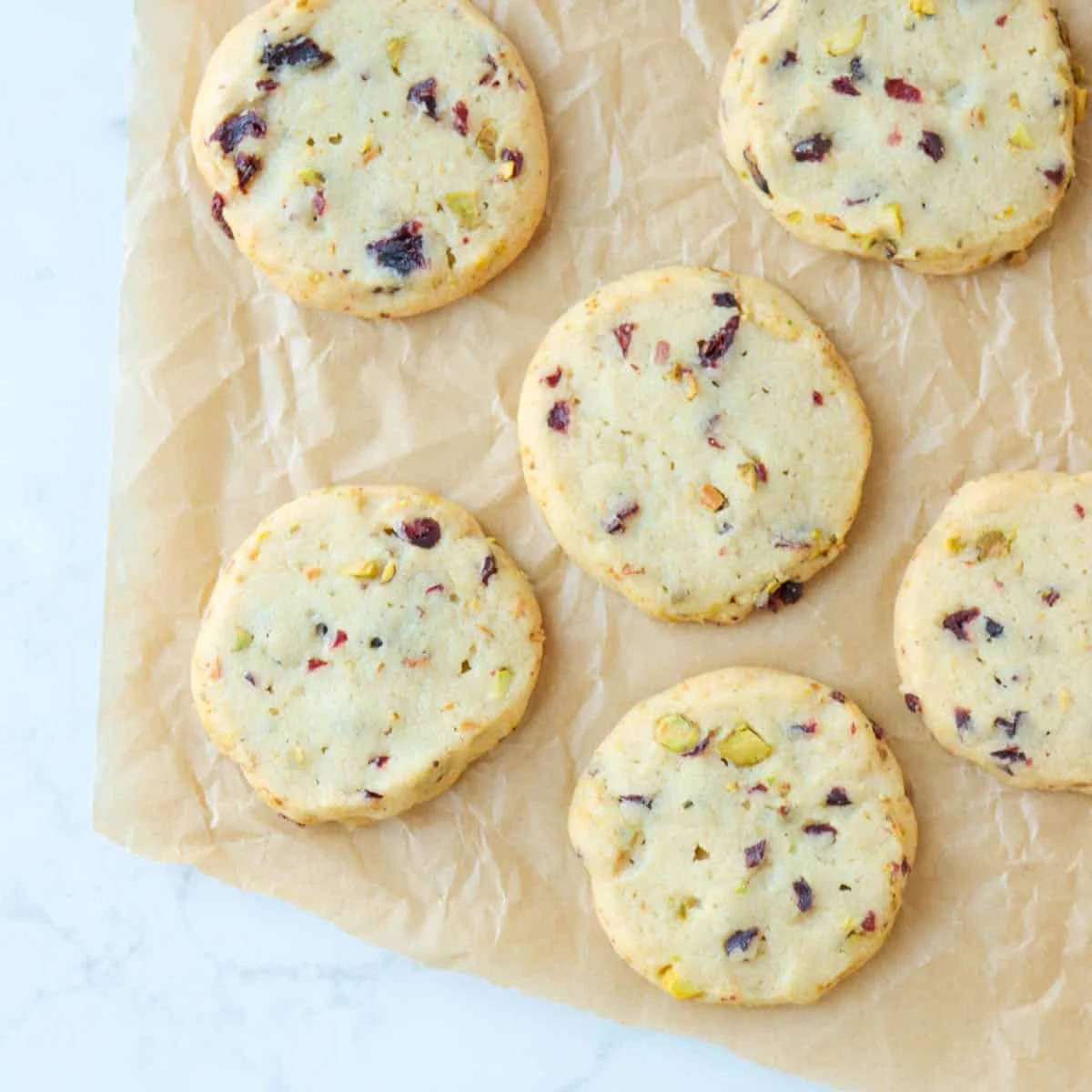Cranberry Pistacchio Slice and Bake Cookies