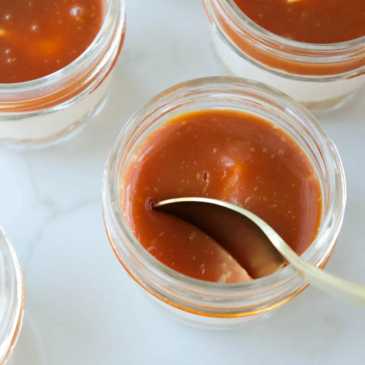 Caramel Cheesecakes in a Jar