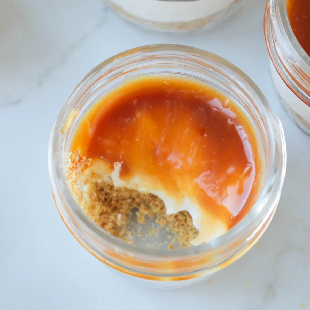 Caramel Cheesecakes in a Jar