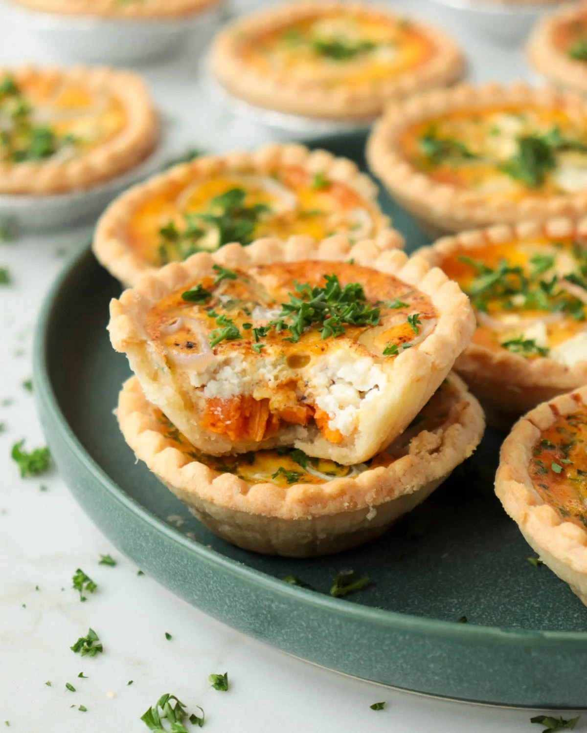 Sweet Potato Goat Cheese Quiche