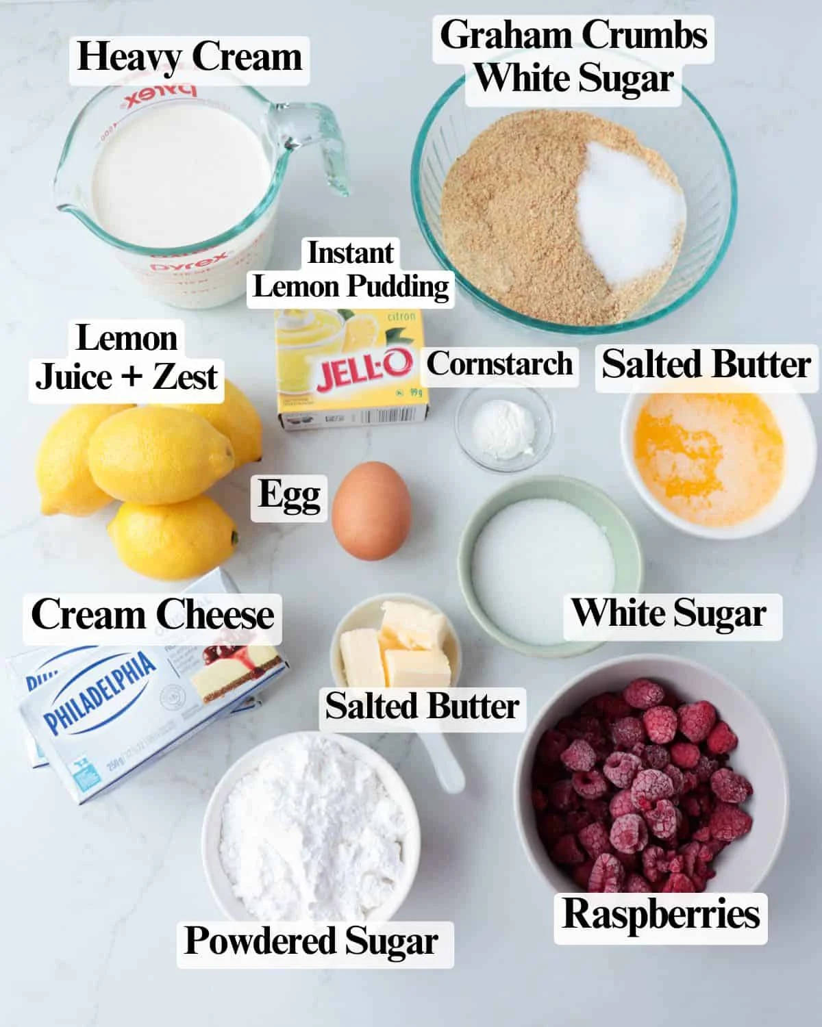 No-Bake Lemon Raspberry Cheesecake