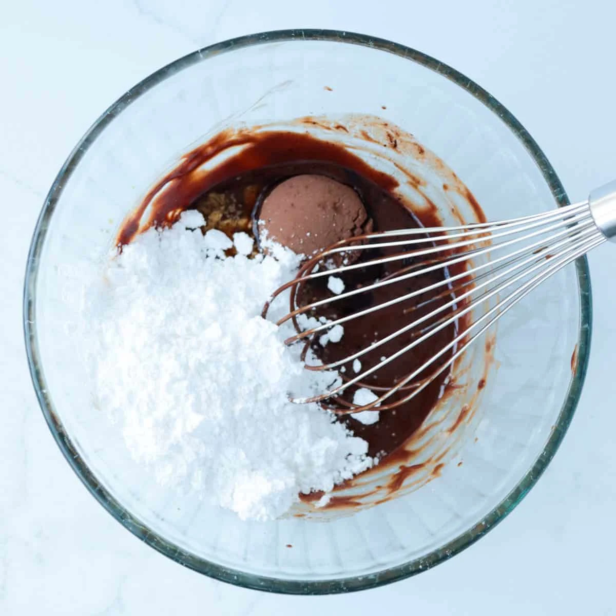 Marbled Pound Cake with Chocolate Icing