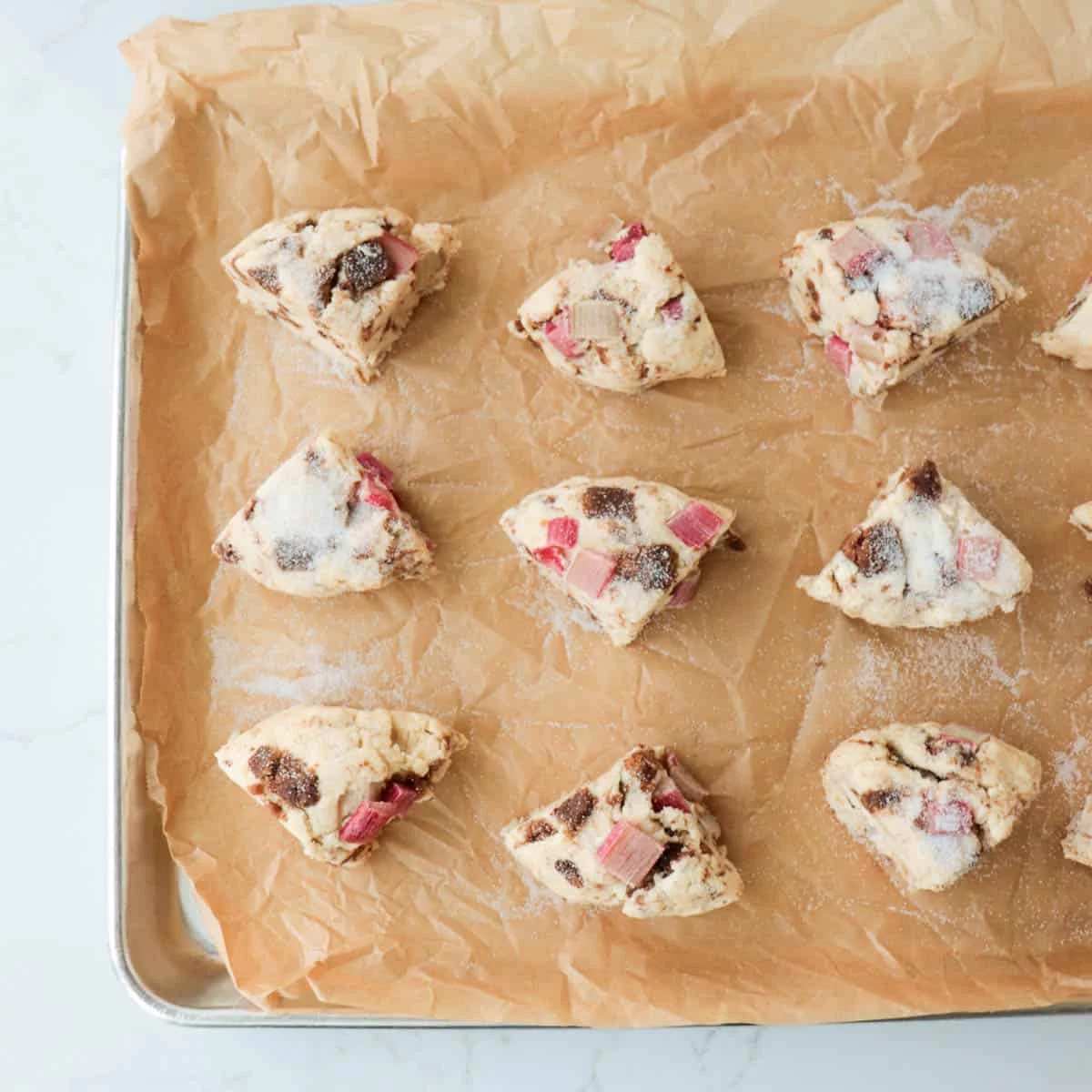 Cinnamon Rhubarb Scones