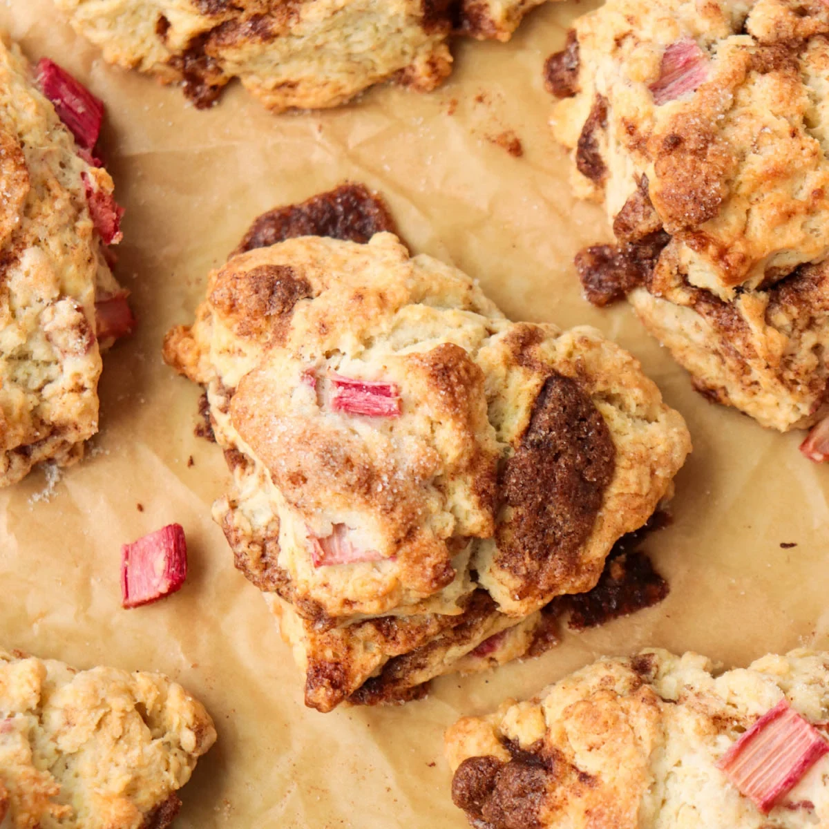 Cinnamon Rhubarb Scones
