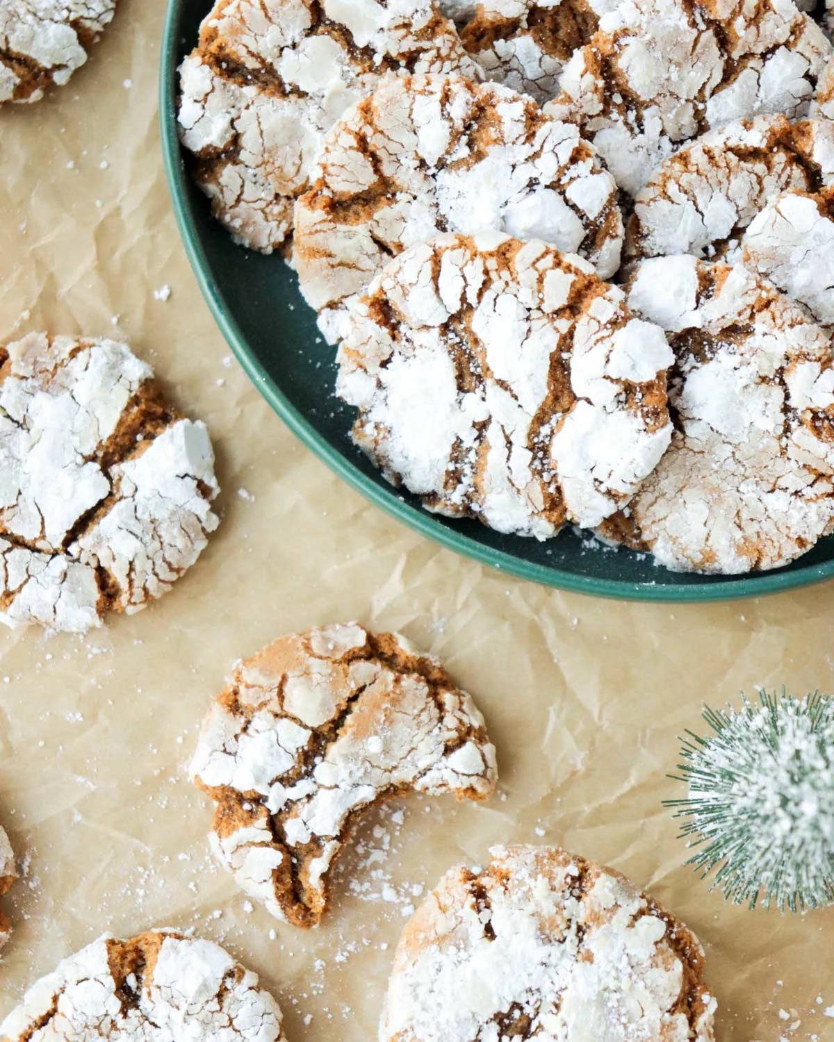 Gingerbread Crinkle Cookies
