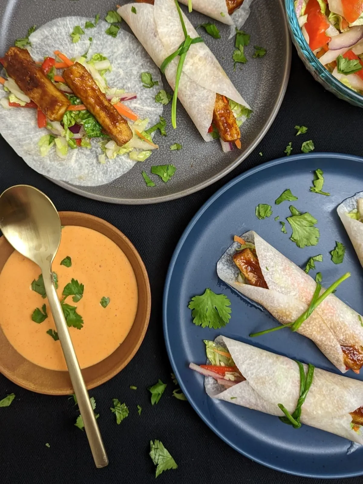 Gochujang Tofu Jicama Wraps