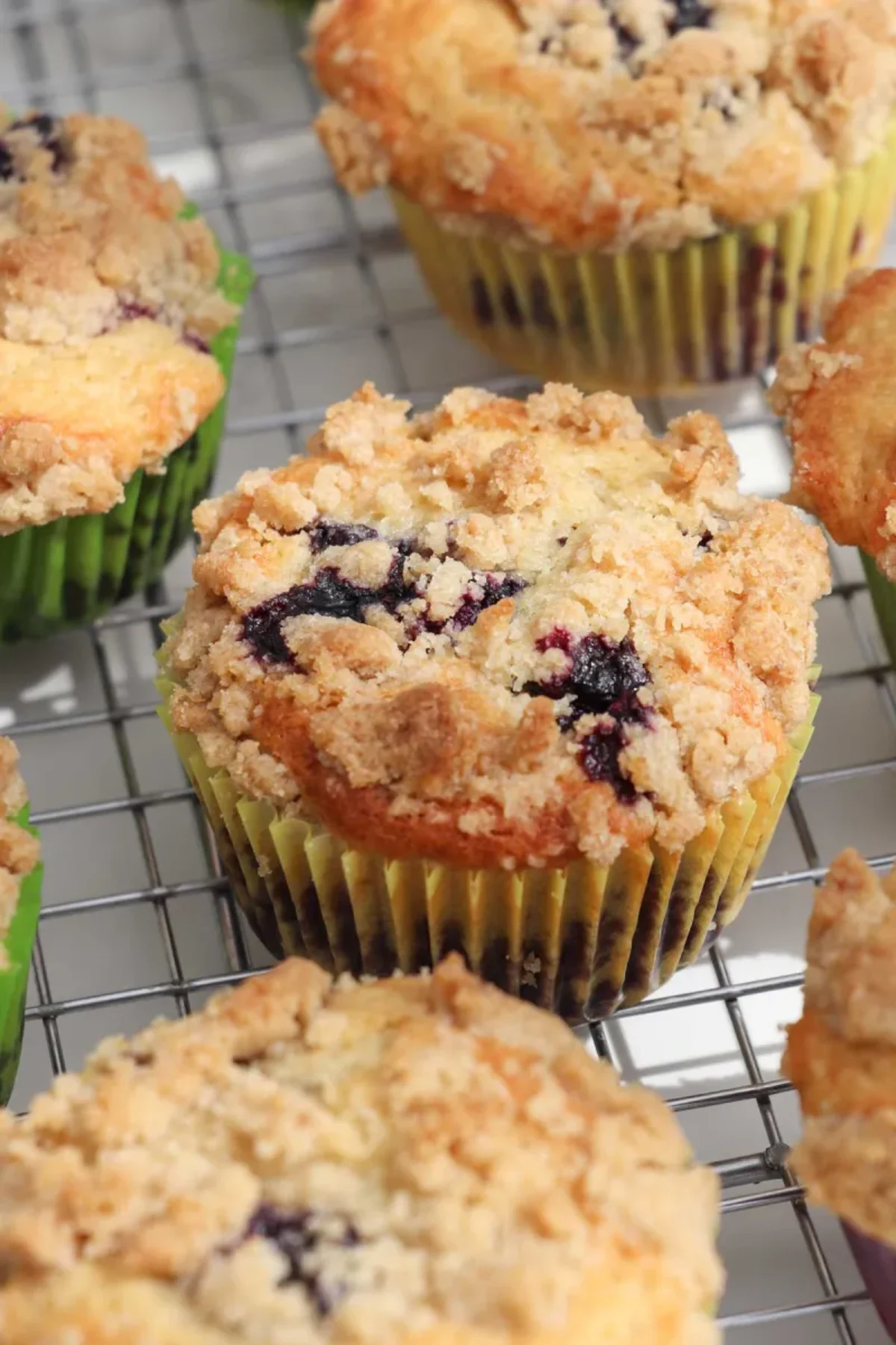 Blueberry Muffins with Crumb Topping
