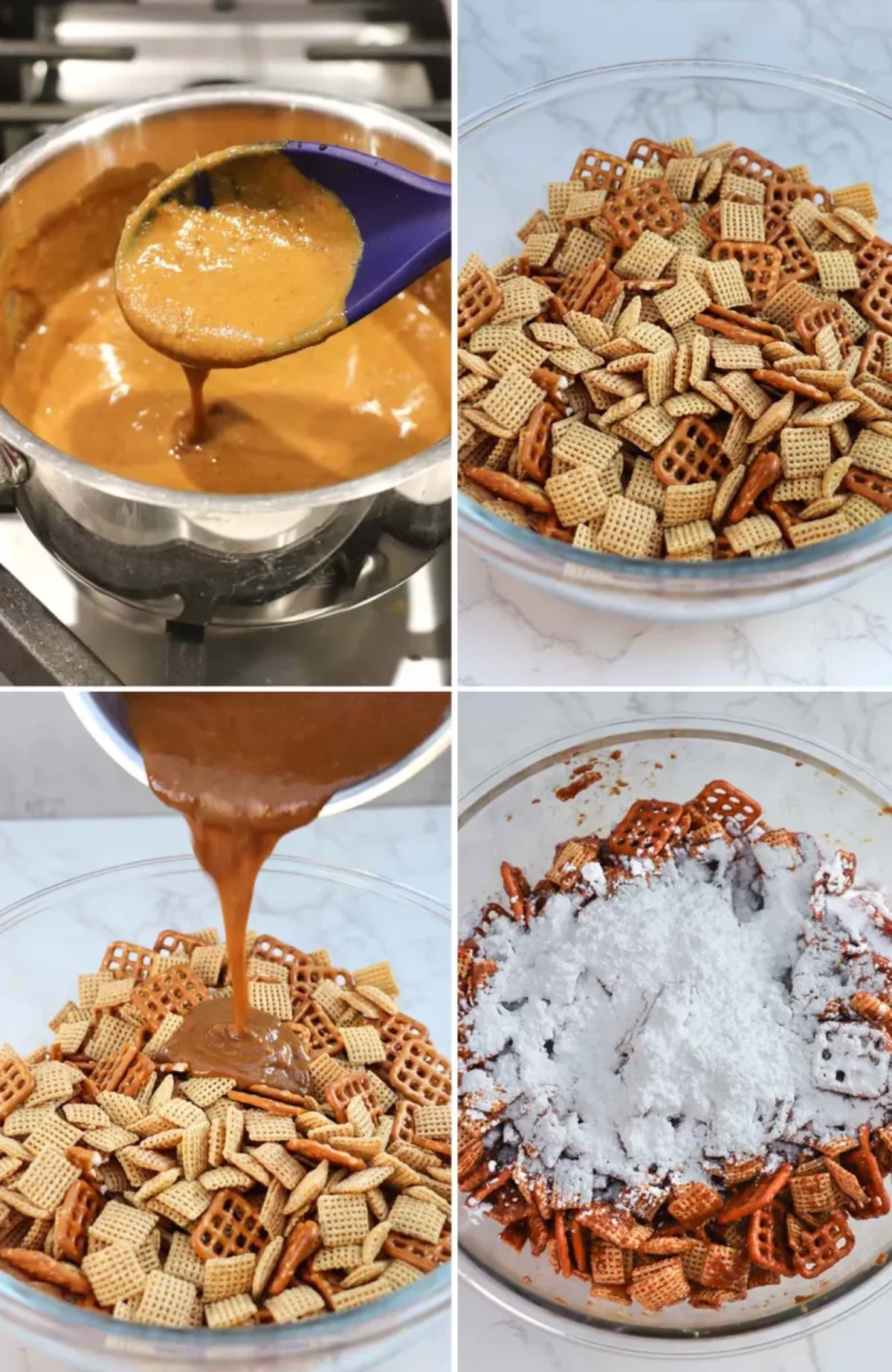 Gingerbread Muddy Buddies with Molasses and Ginger