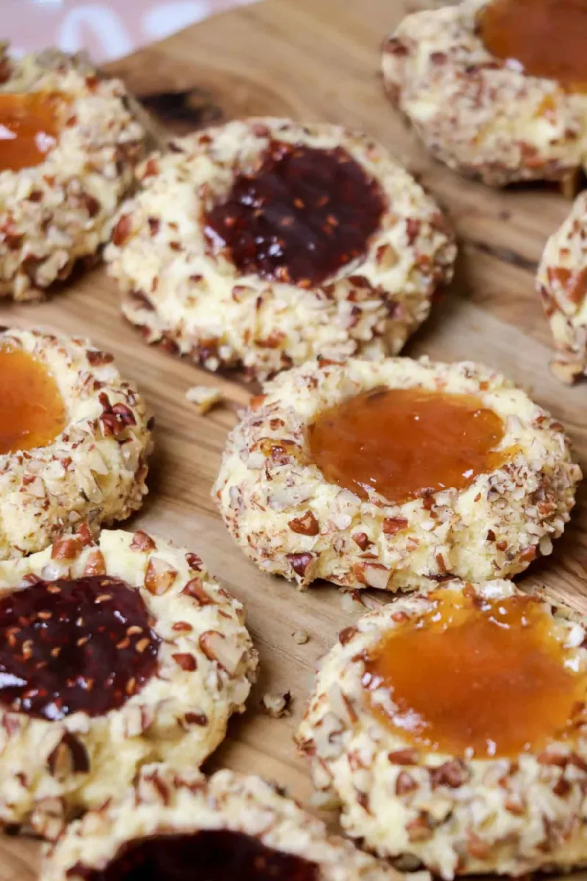 Classic Thumbprint Cookies with Jam and Pecans
