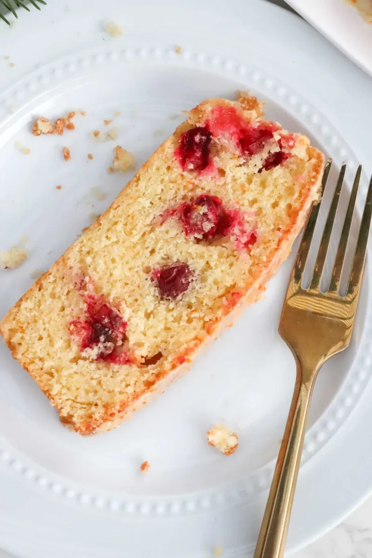Easy Cranberry Orange Loaf Cake with Orange Glaze
