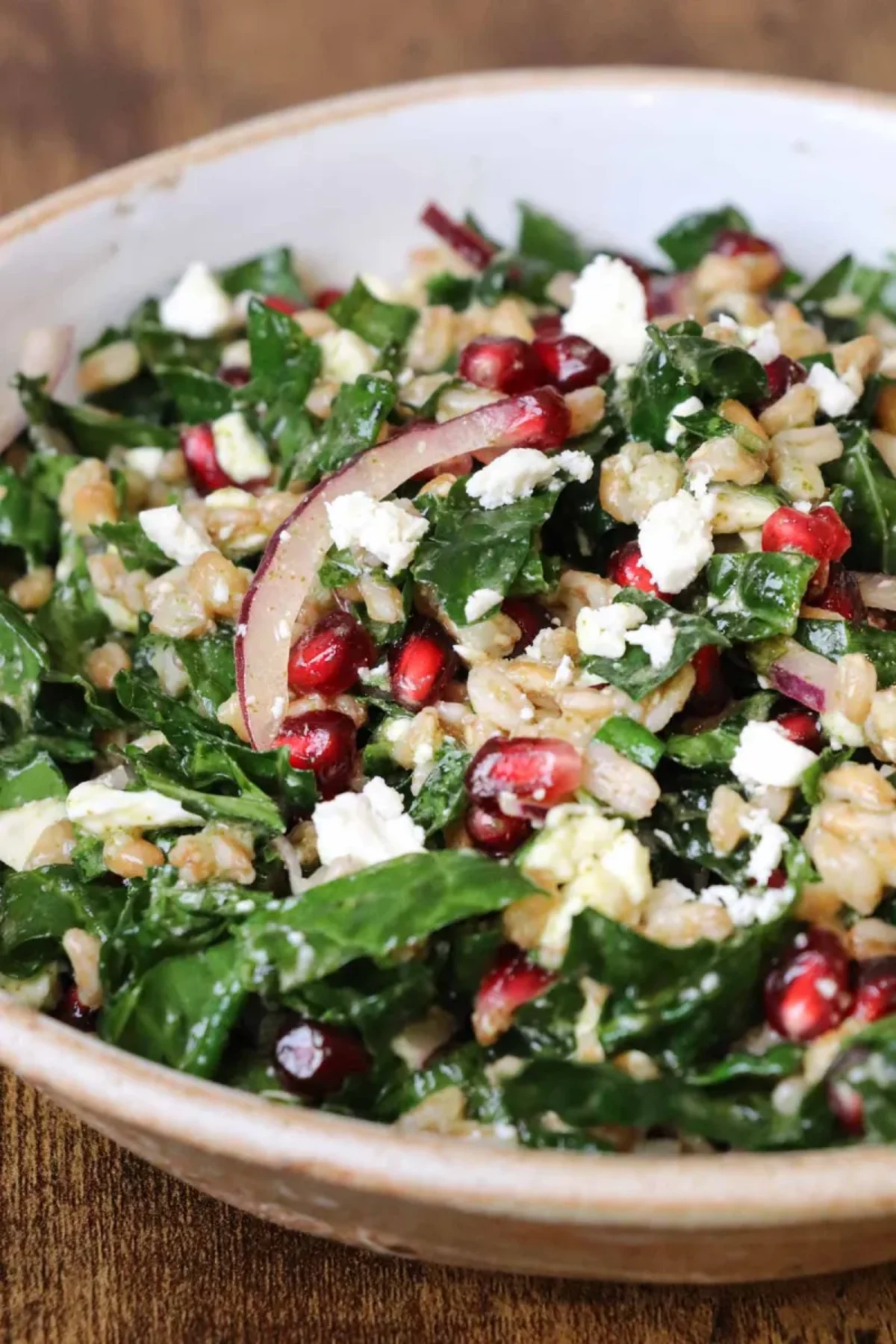 Easy Mediterranean Farro Salad with Mint Vinaigrette