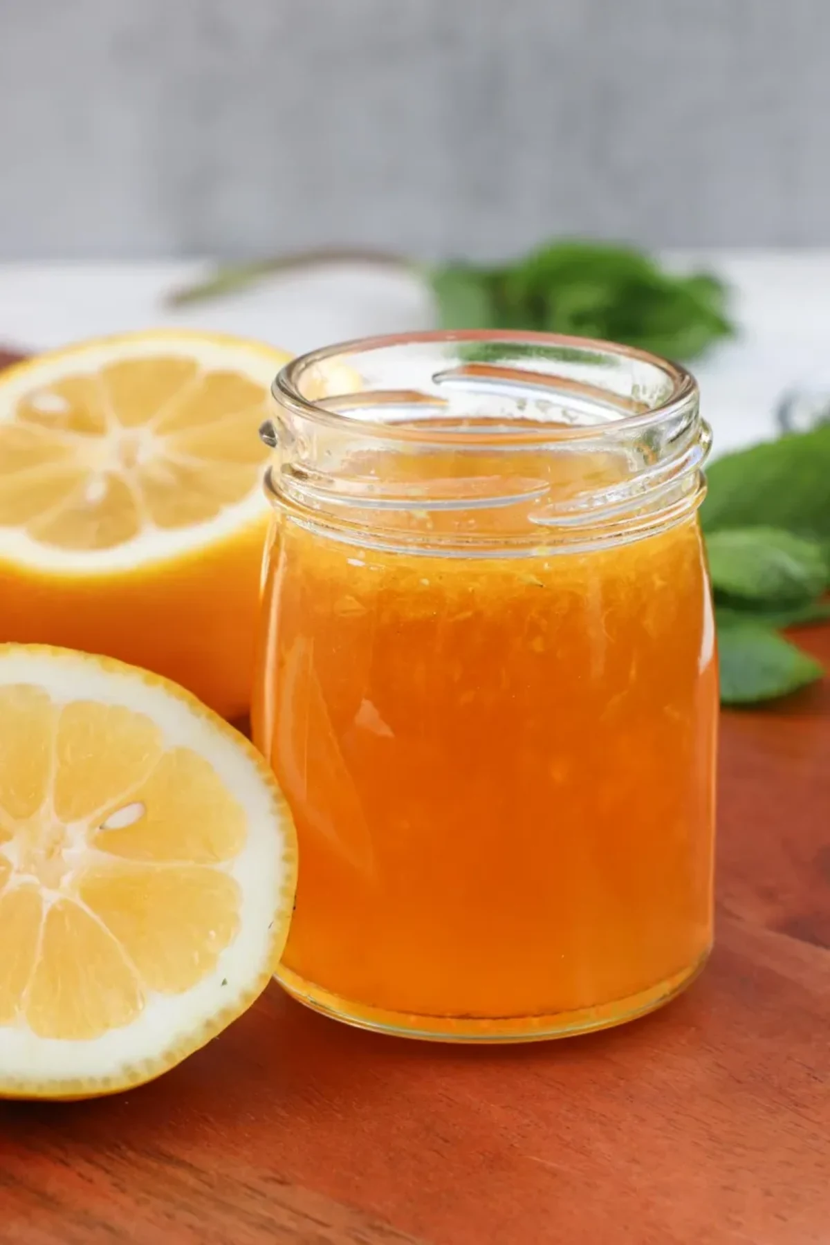 Berries and Cream with Mint and Honey Lemon Syrup