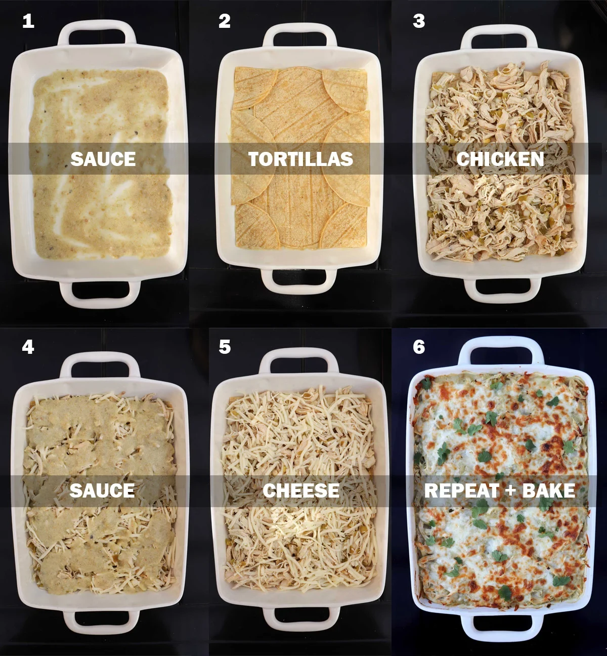 Chicken Enchilada Casserole with Creamy Salsa Verde