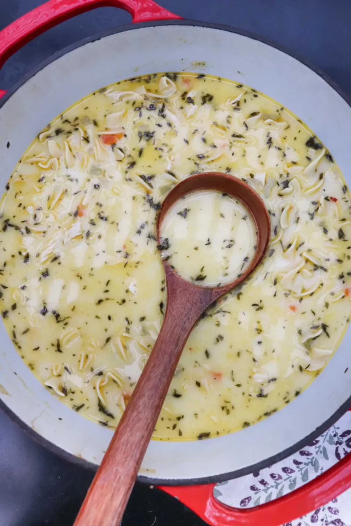 Chicken Noodle Soup with Lemon and Fresh Herbs