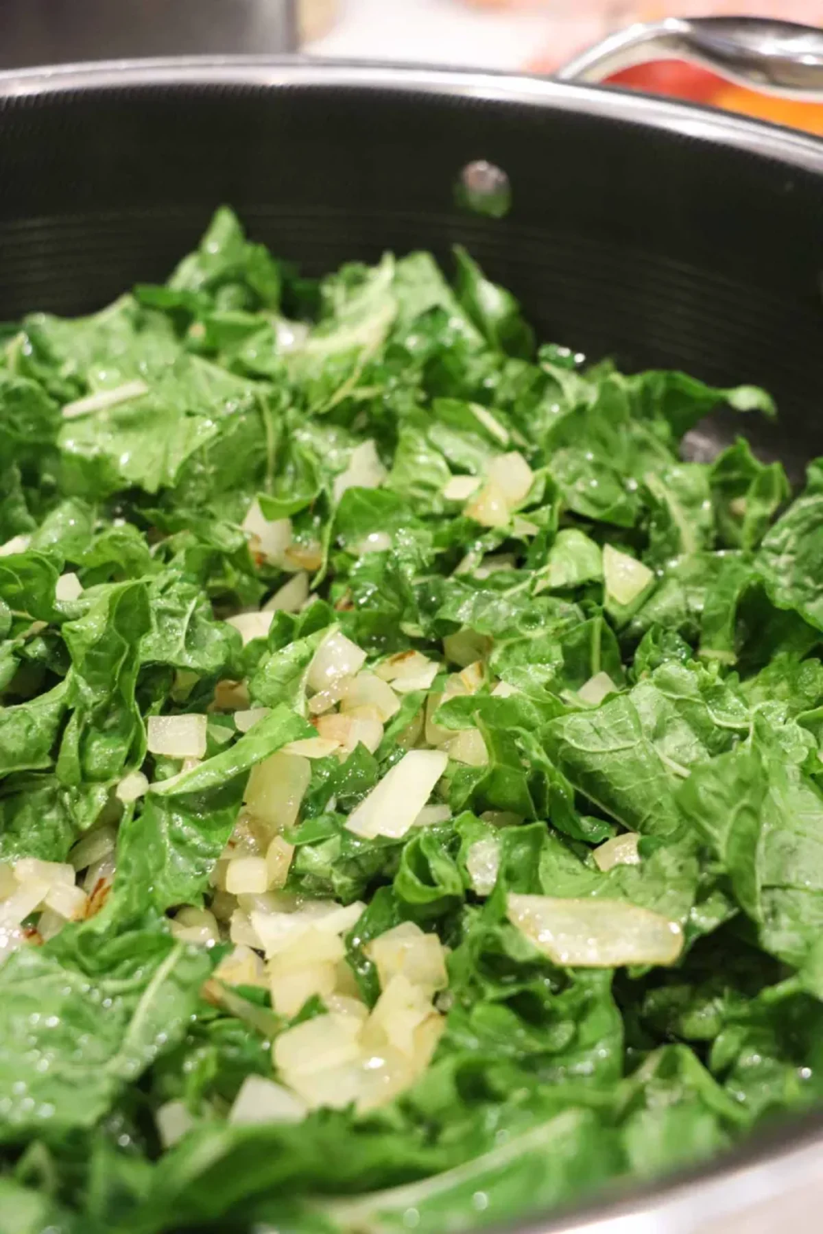 Pasta with Butternut Squash Sauce, Gruyere, and Greens