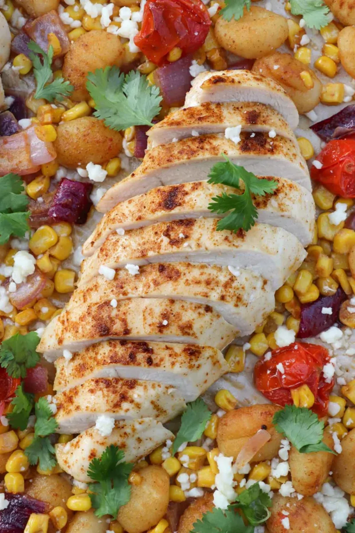 Sheet Pan Gnocchi with Chicken and Corn