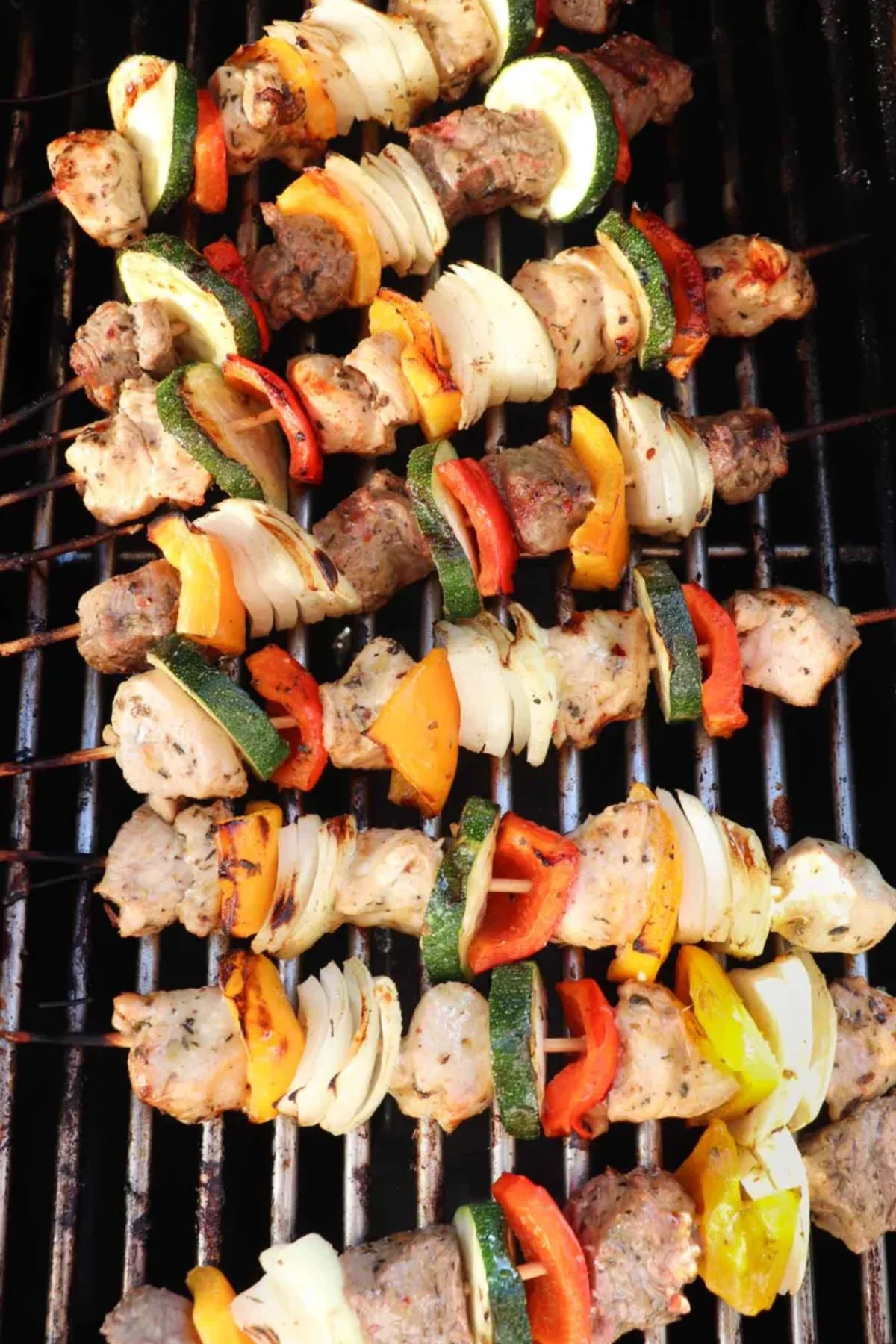 Chicken and Steak Kabobs with Italian Dressing Marinade
