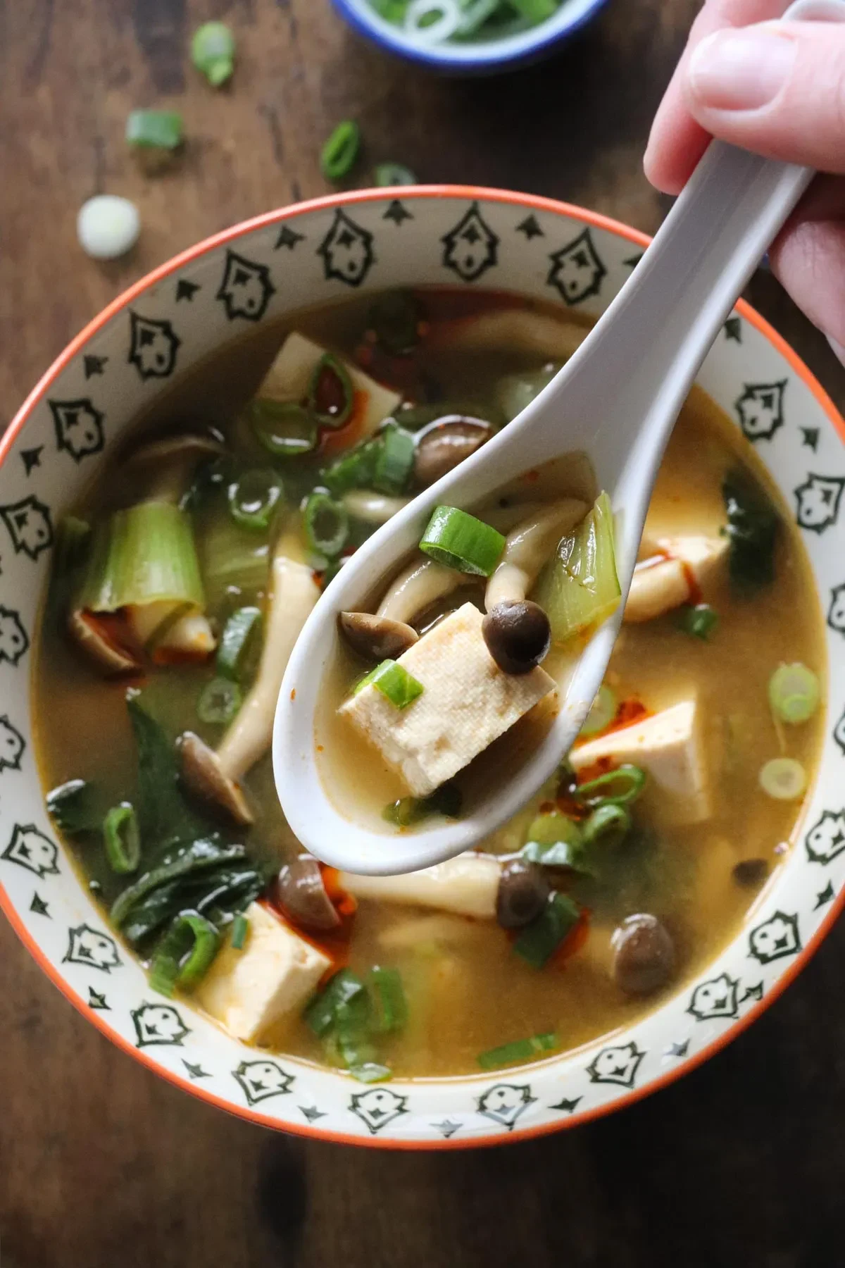 Easy Miso Soup with Veggies & Tofu