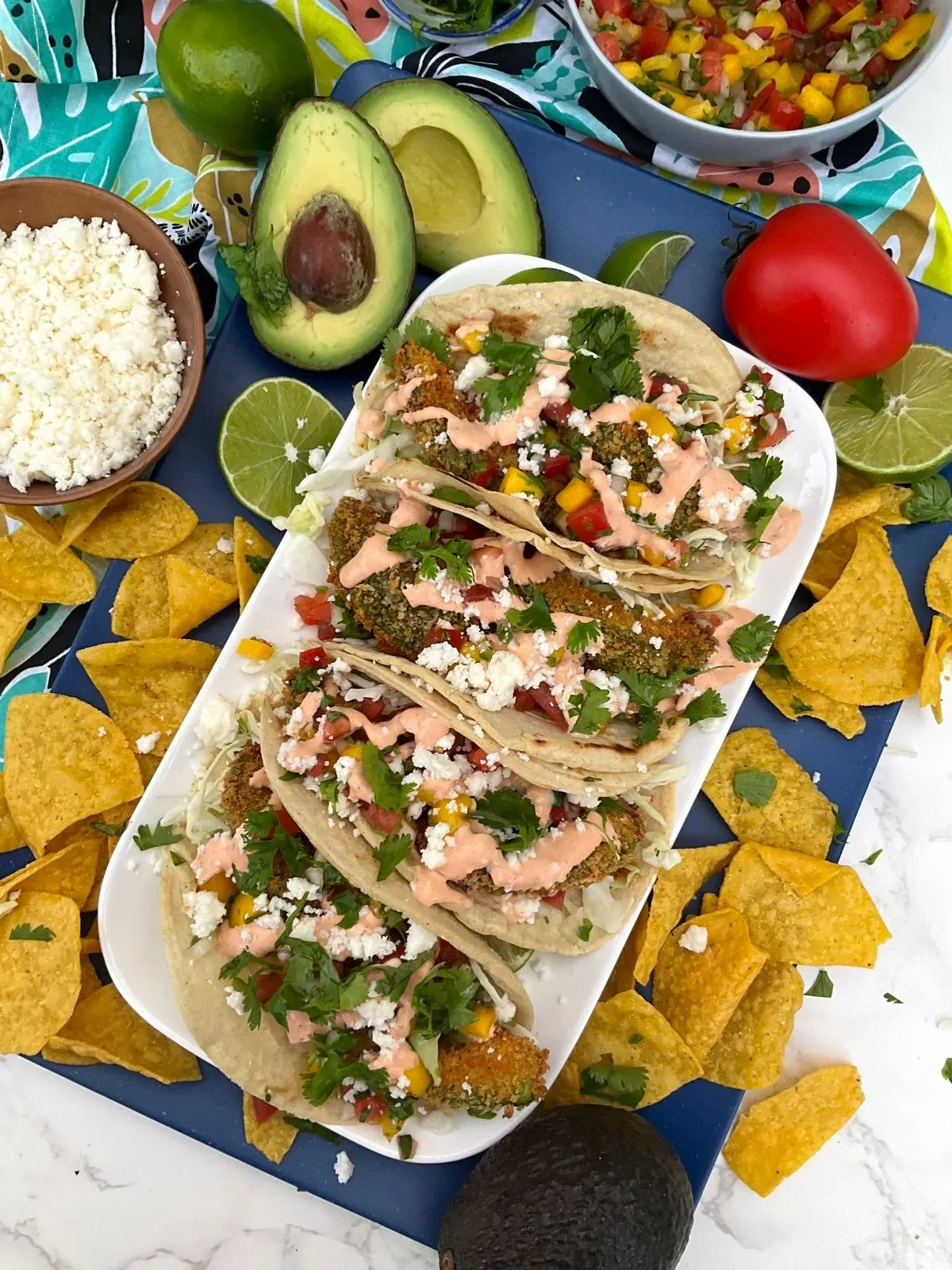 Crispy Avocado Tacos with Mango Salsa